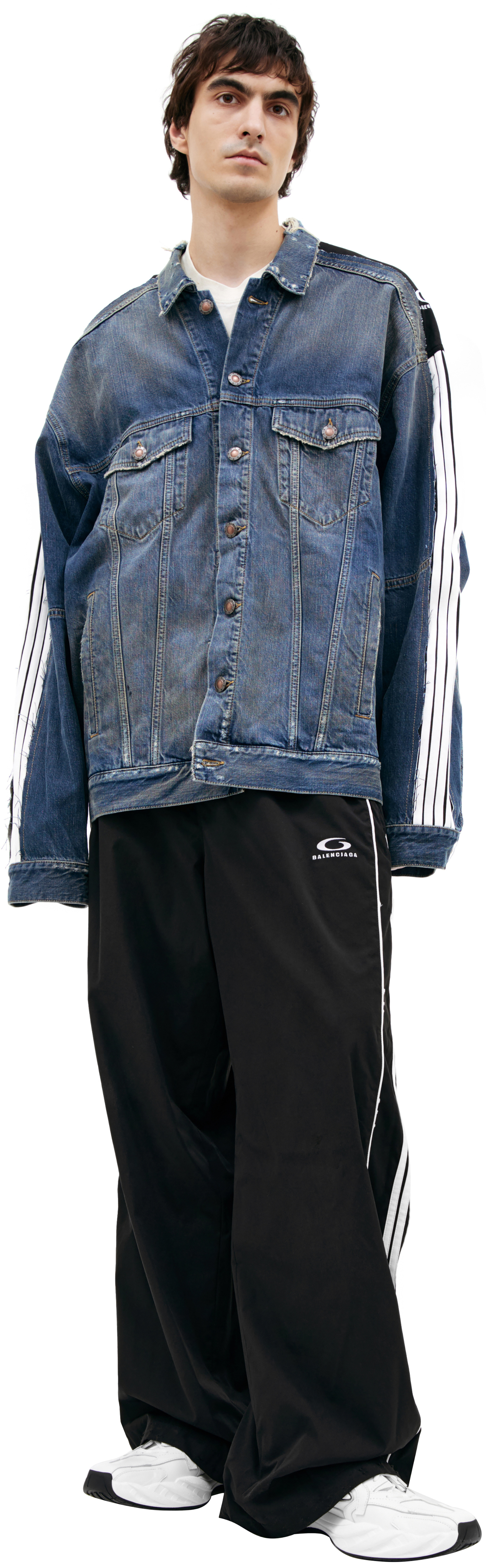 Balenciaga Denim jacket with stripes