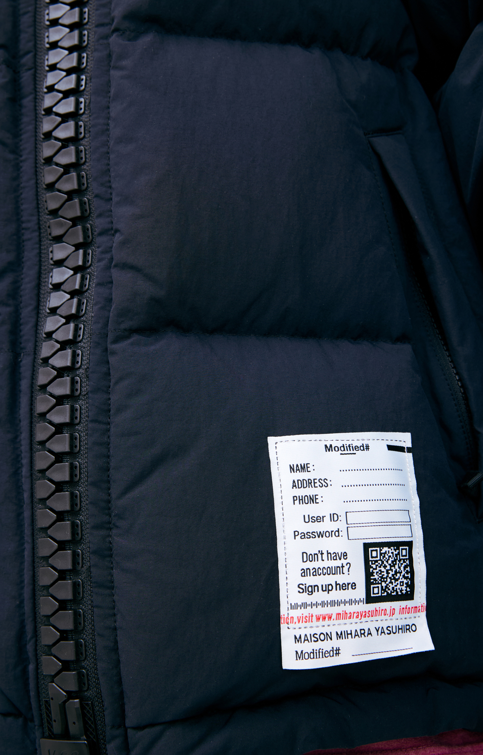 Maison Mihara Yasuhiro Oversize down jacket with logo