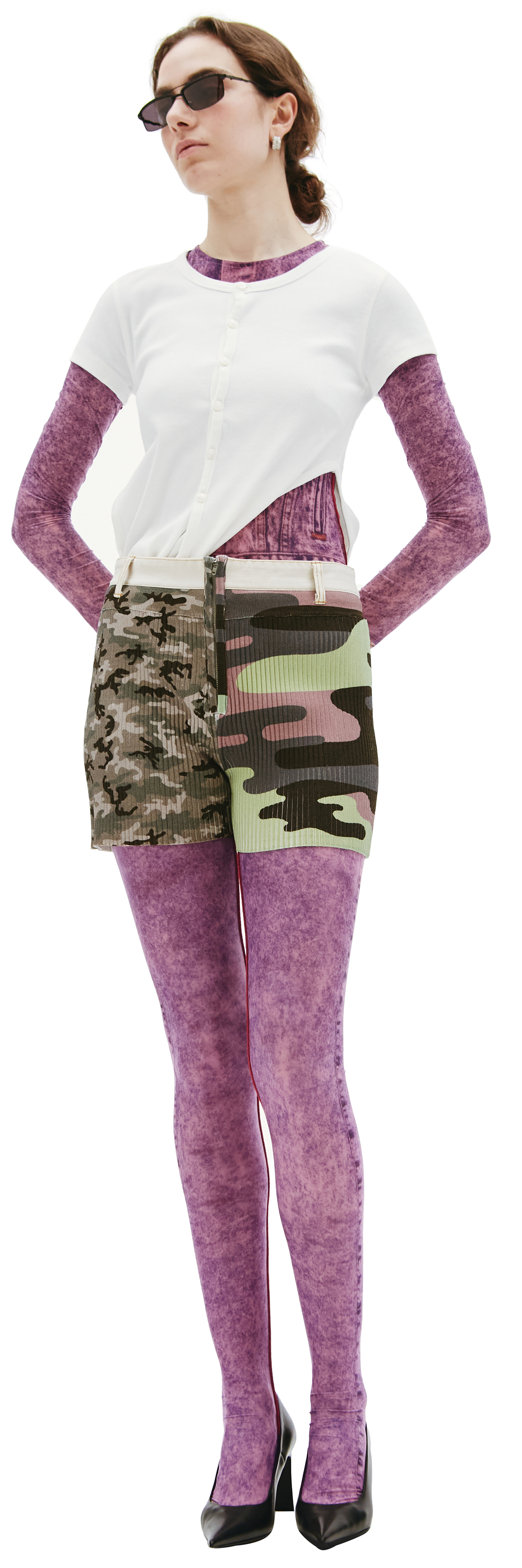 Diesel Сamouflage-print ribbed Shorts