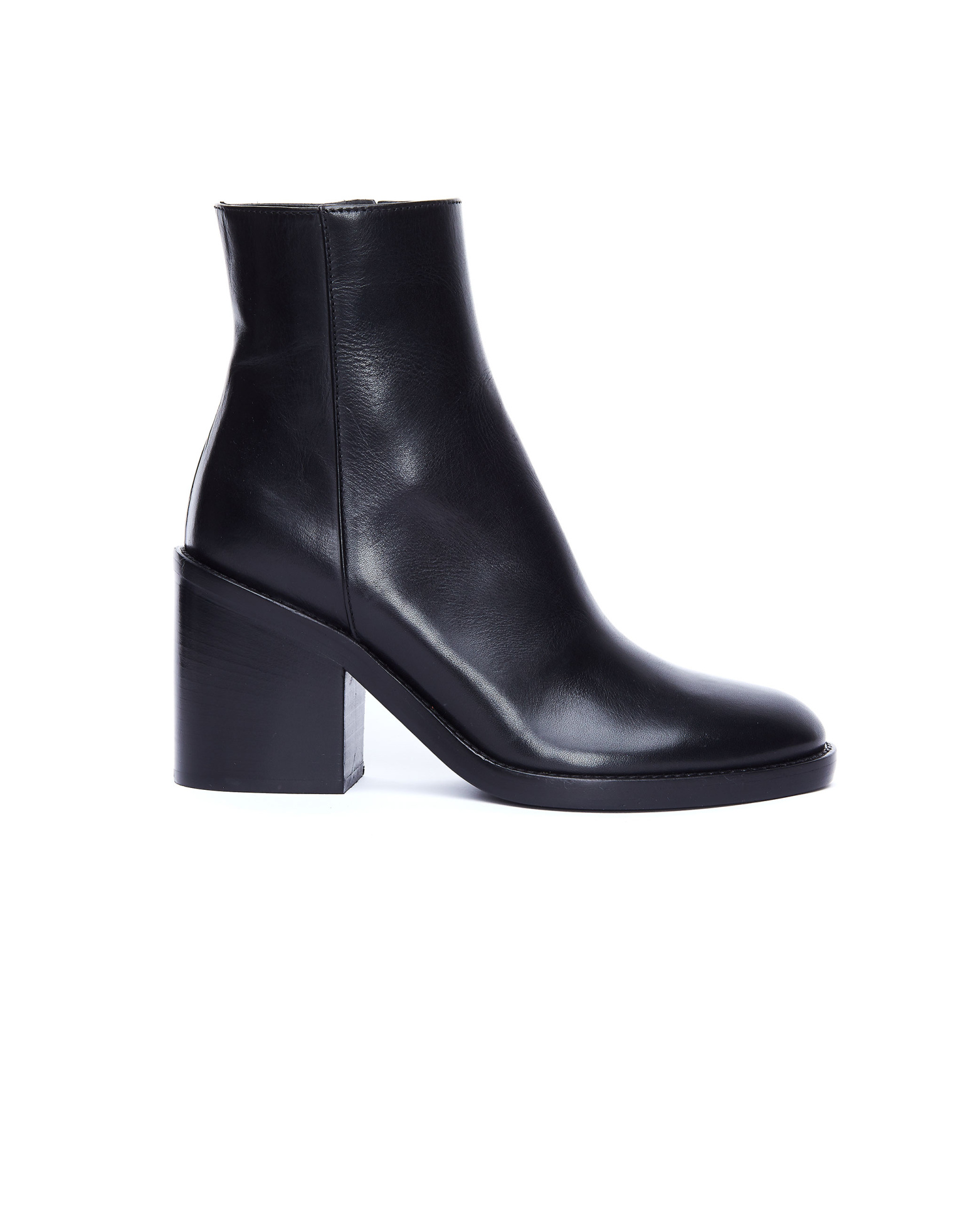 Ann Demeulemeester Vitello Black Leather Ankle Boots