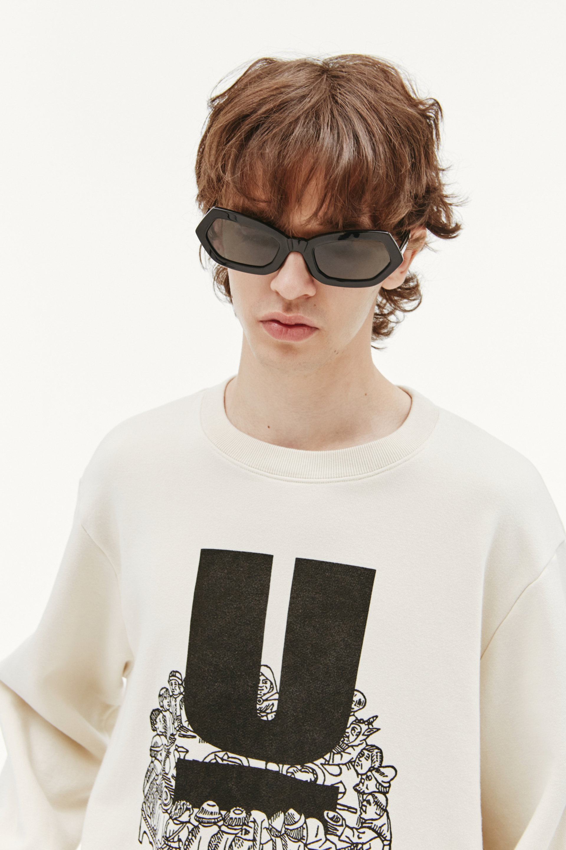 Undercover Beige Printed sweatshirt