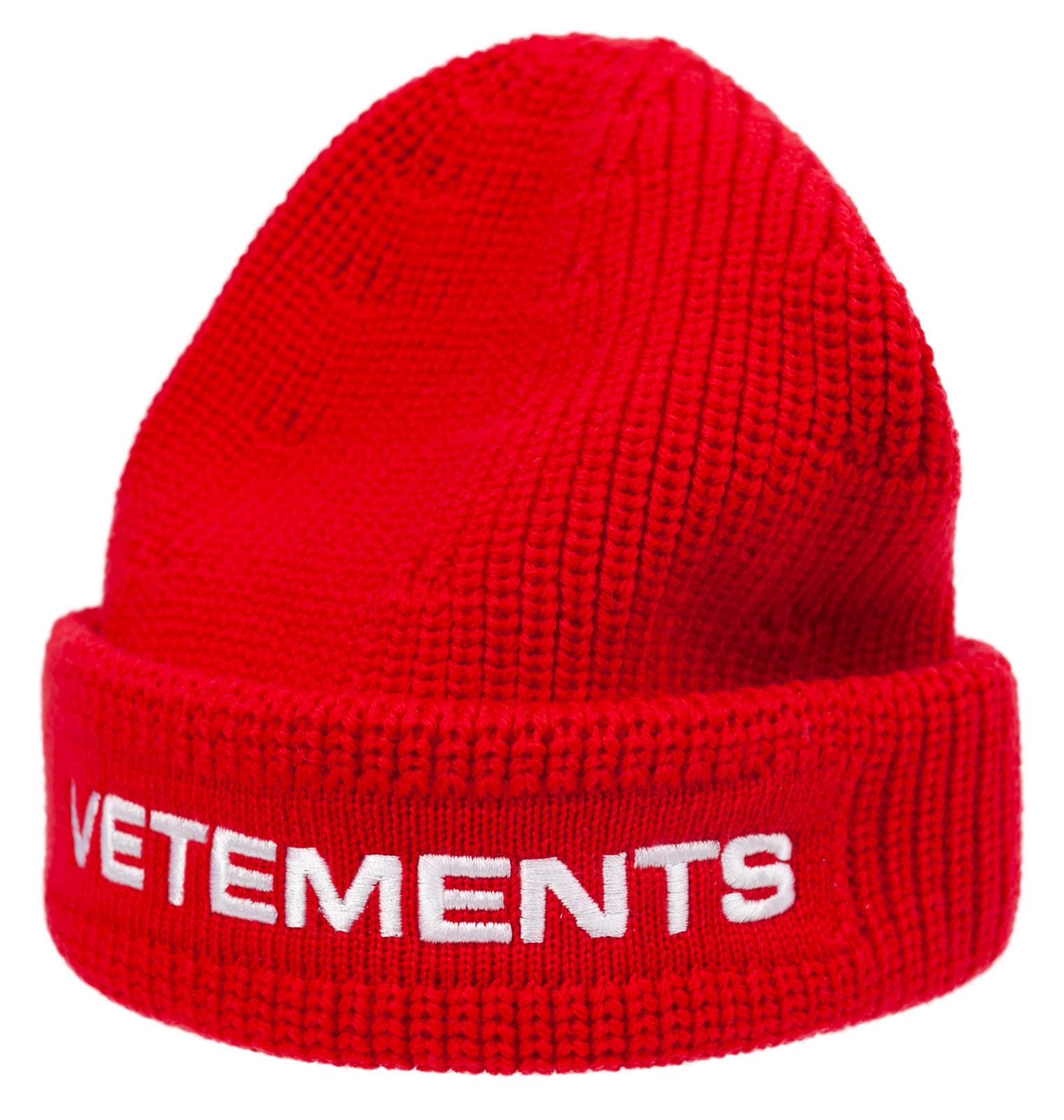 VETEMENTS Red Logo beanie