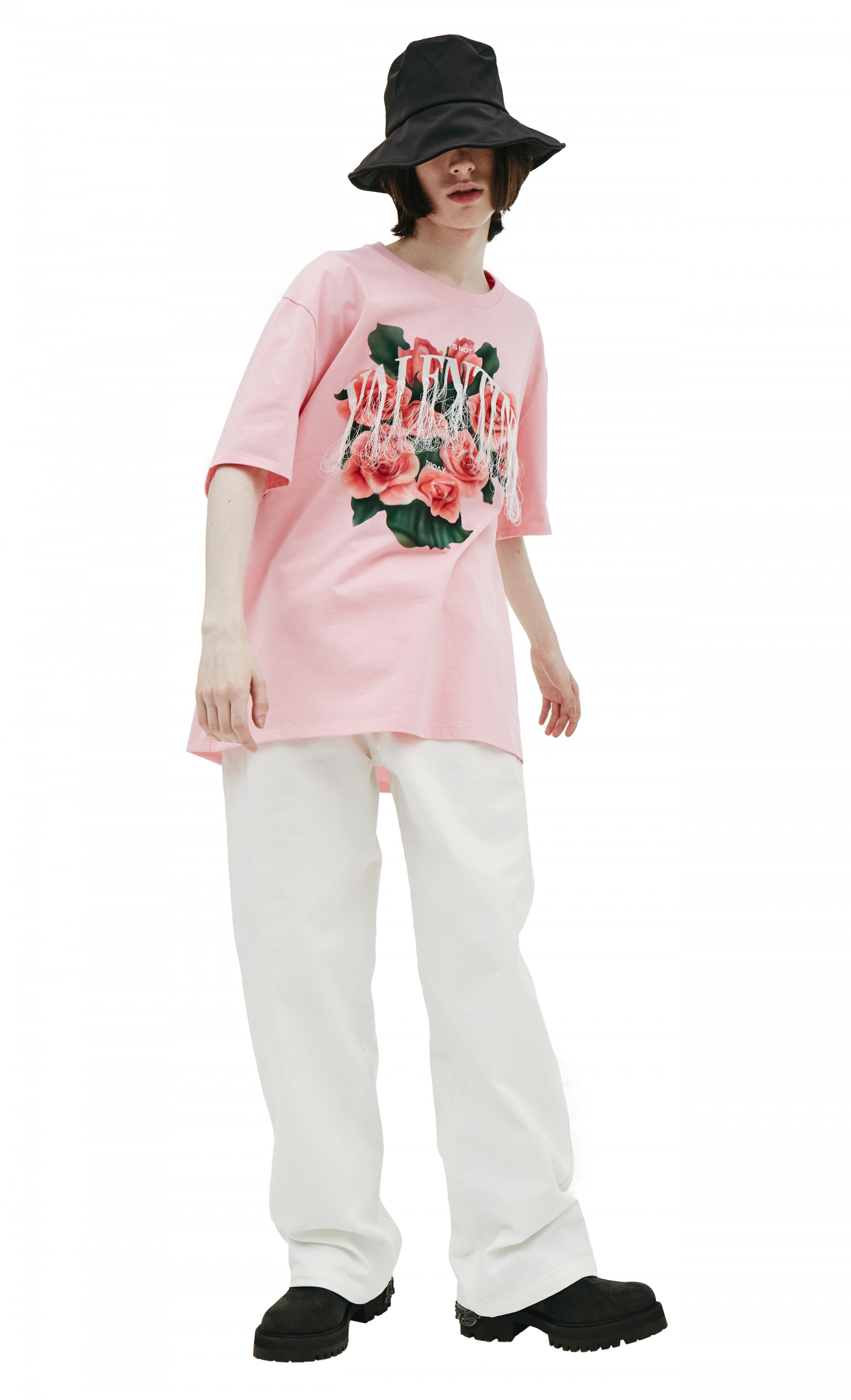 Buy Doublet men pink embroidered valentine t-shirt for $175 online