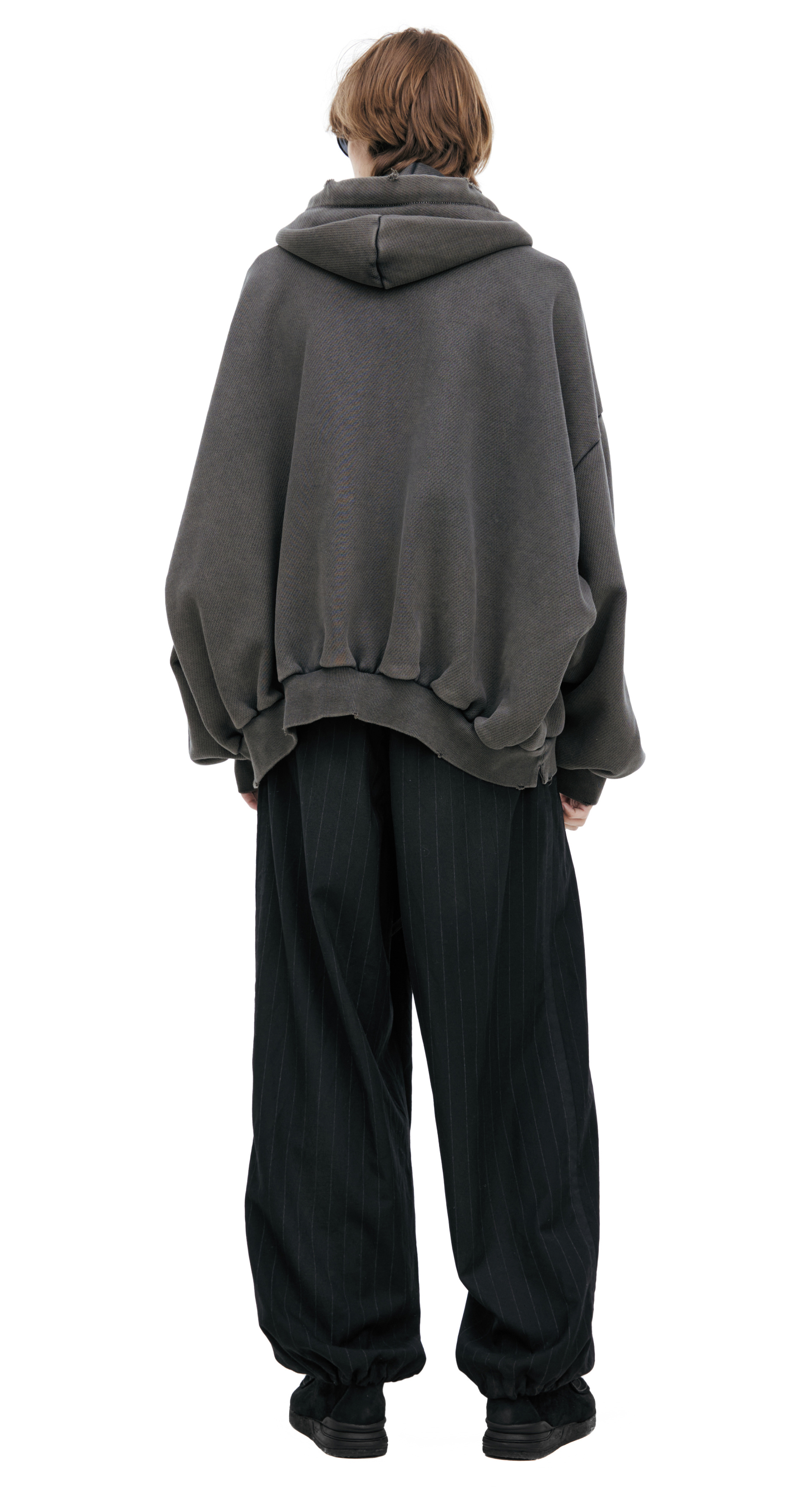 Maison Mihara Yasuhiro Grey hoodie with zipper