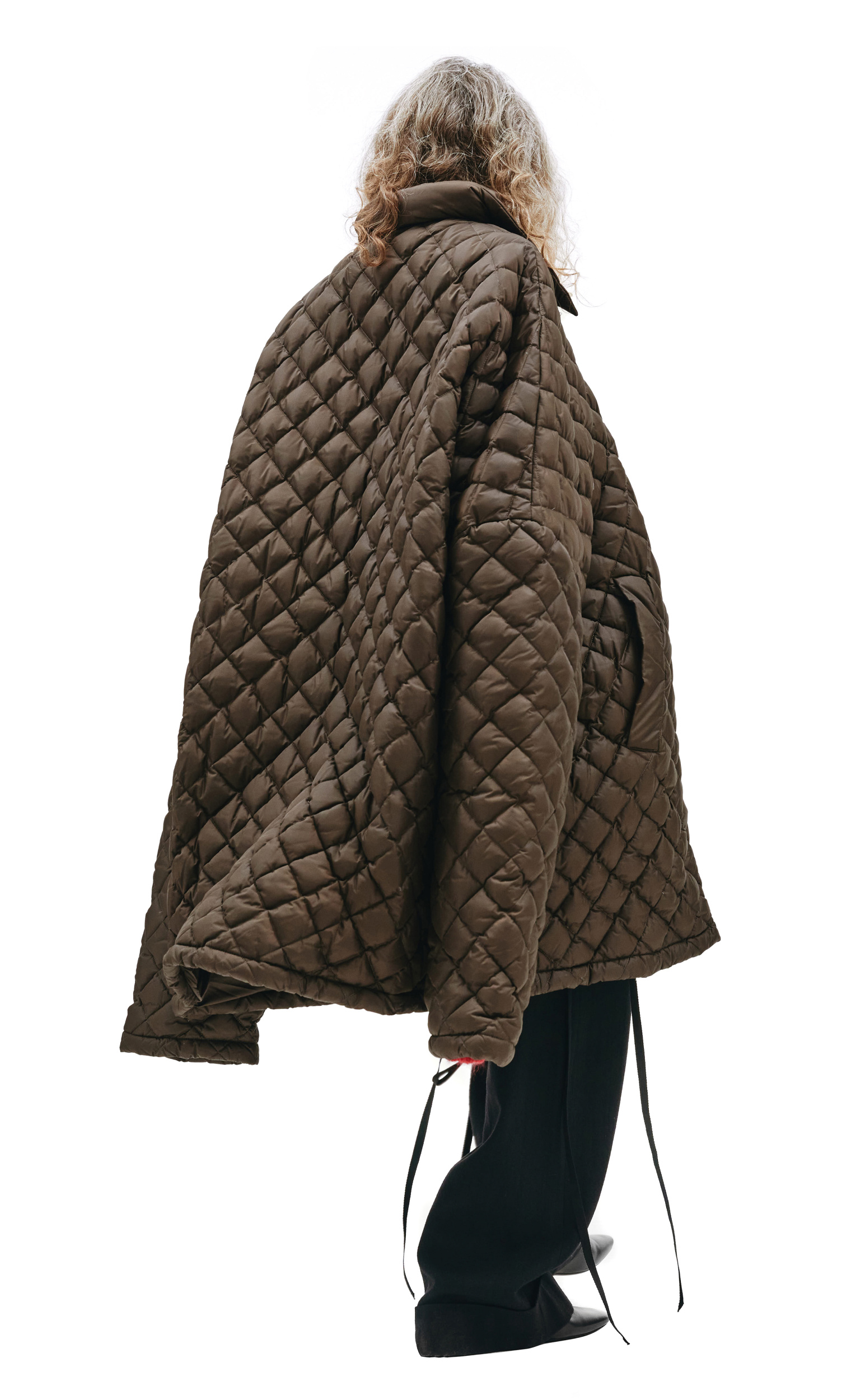 Raf Simons Oversized quilted jacket in brown