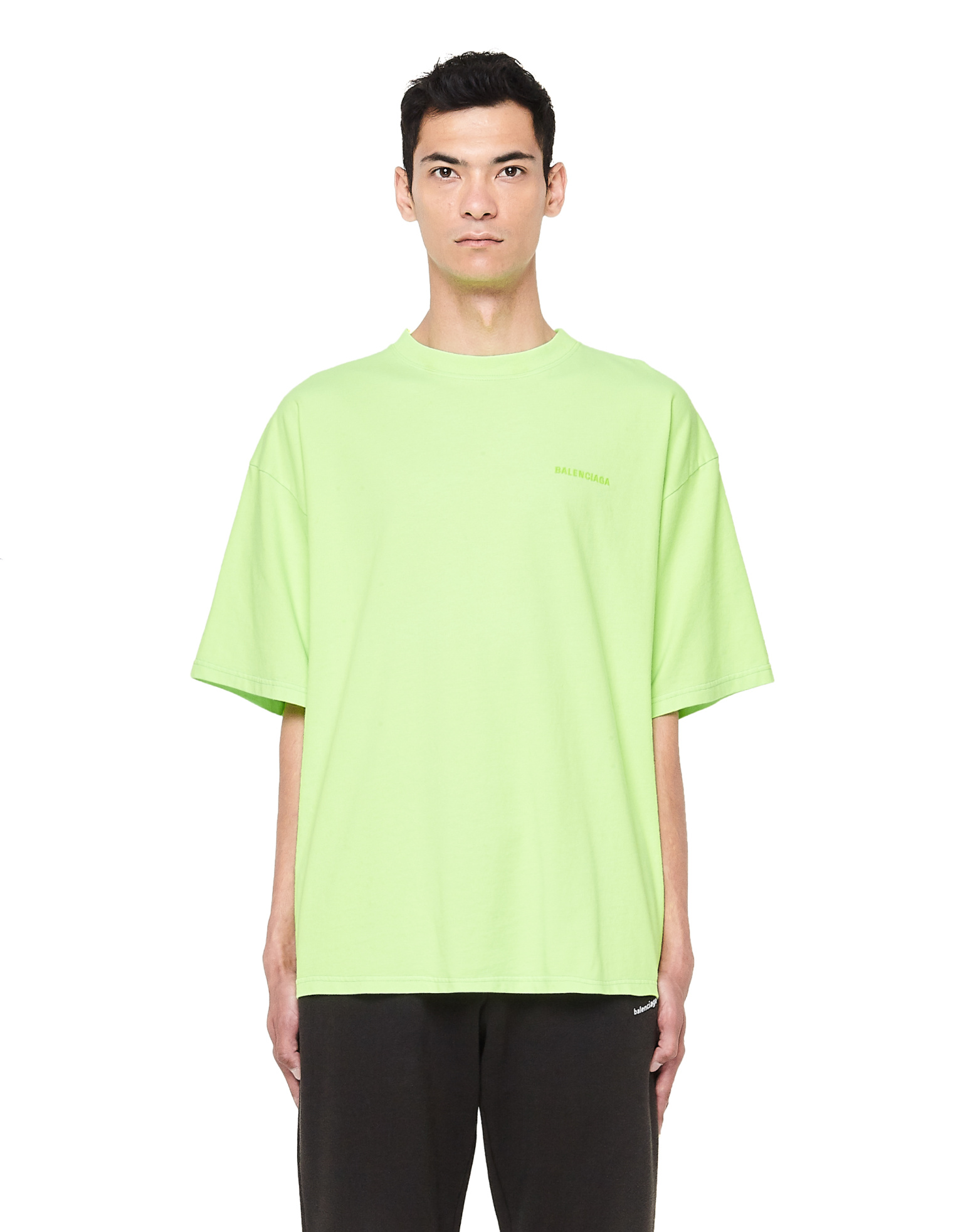Balenciaga Ego Printed Fluo Green T-shirt