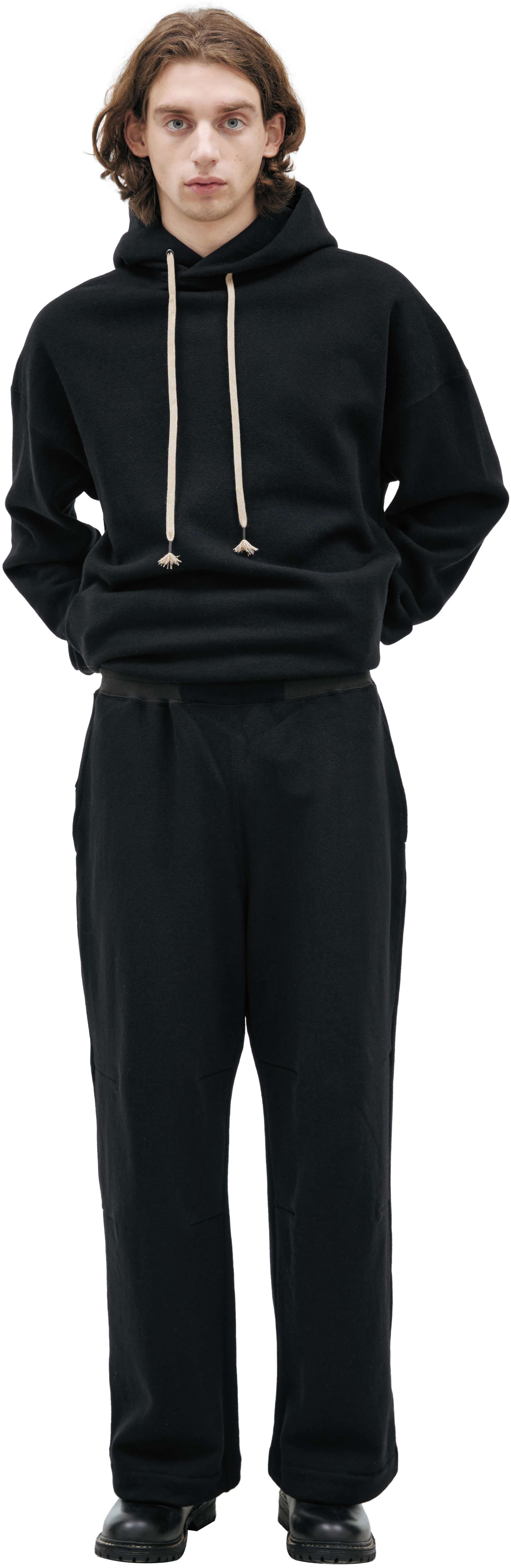 The Viridi-Anne Black wool trousers