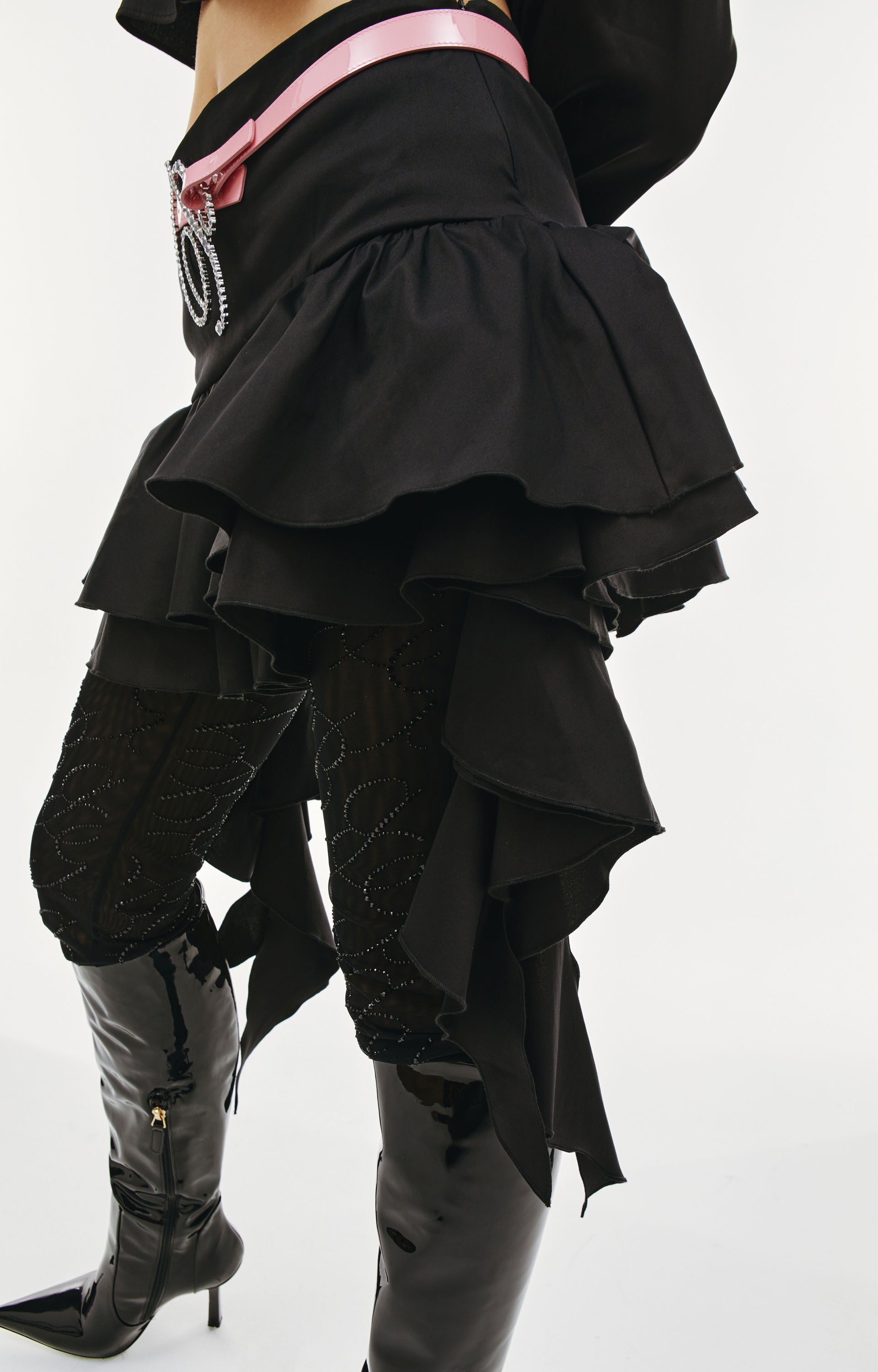 Blumarine Cotton Ruffled Miniskirt