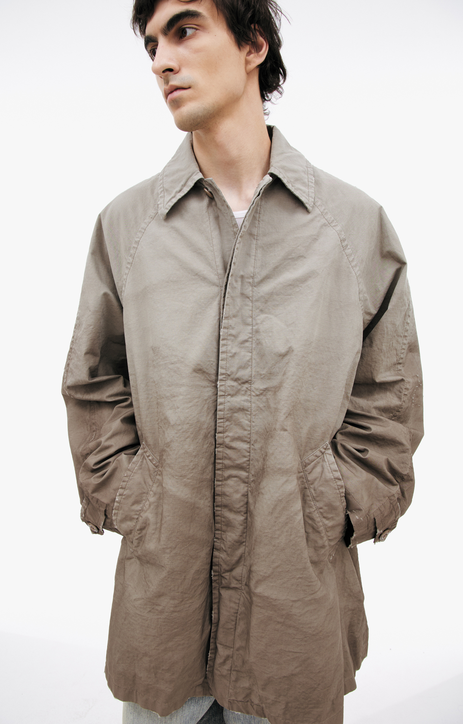 Balenciaga Beige oversized trench coat