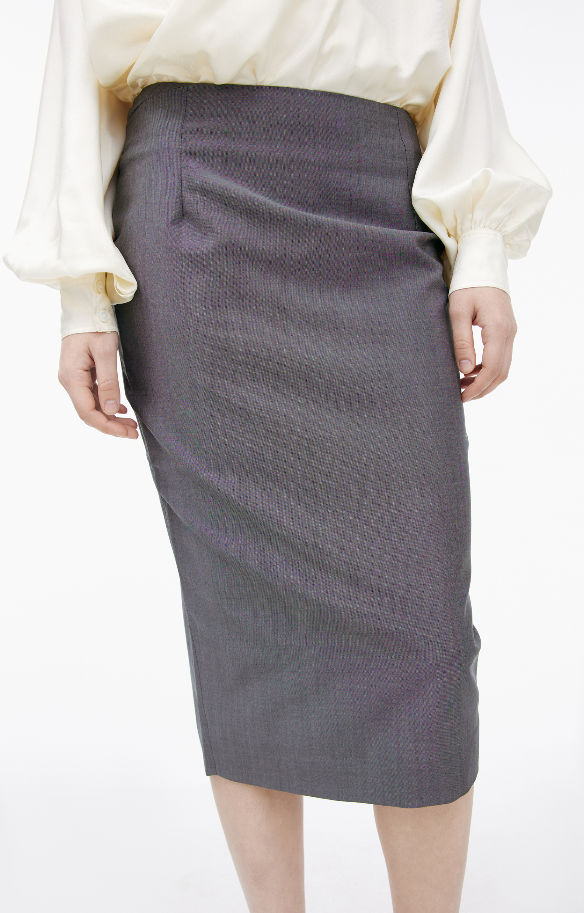 Enfants Riches Déprimés Grey wool skirt