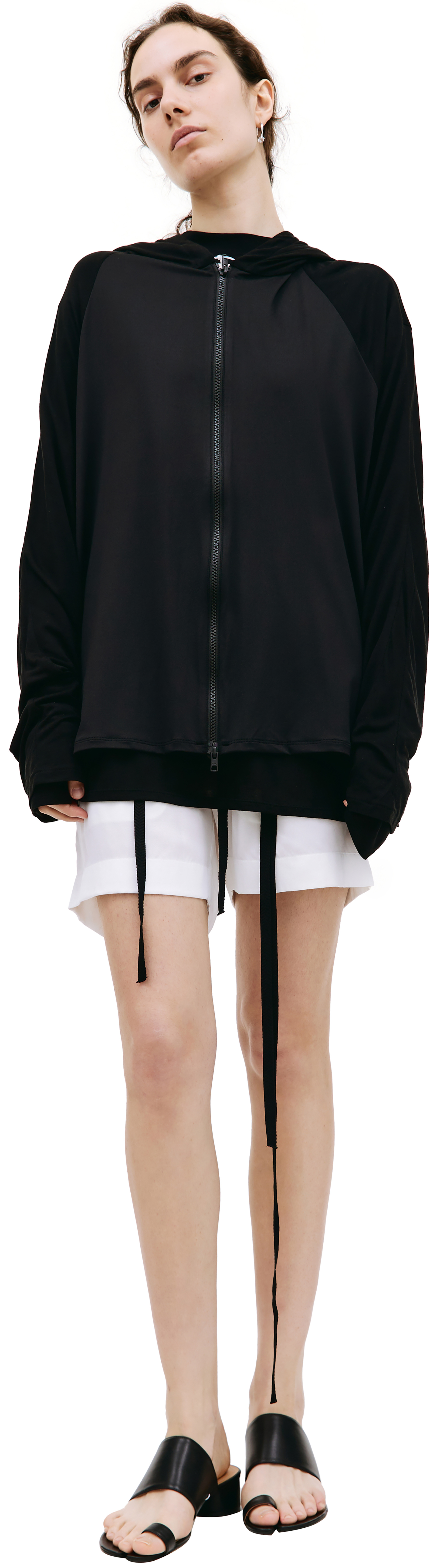 Post Archive Faction Black 5.0+ zipped hoodie