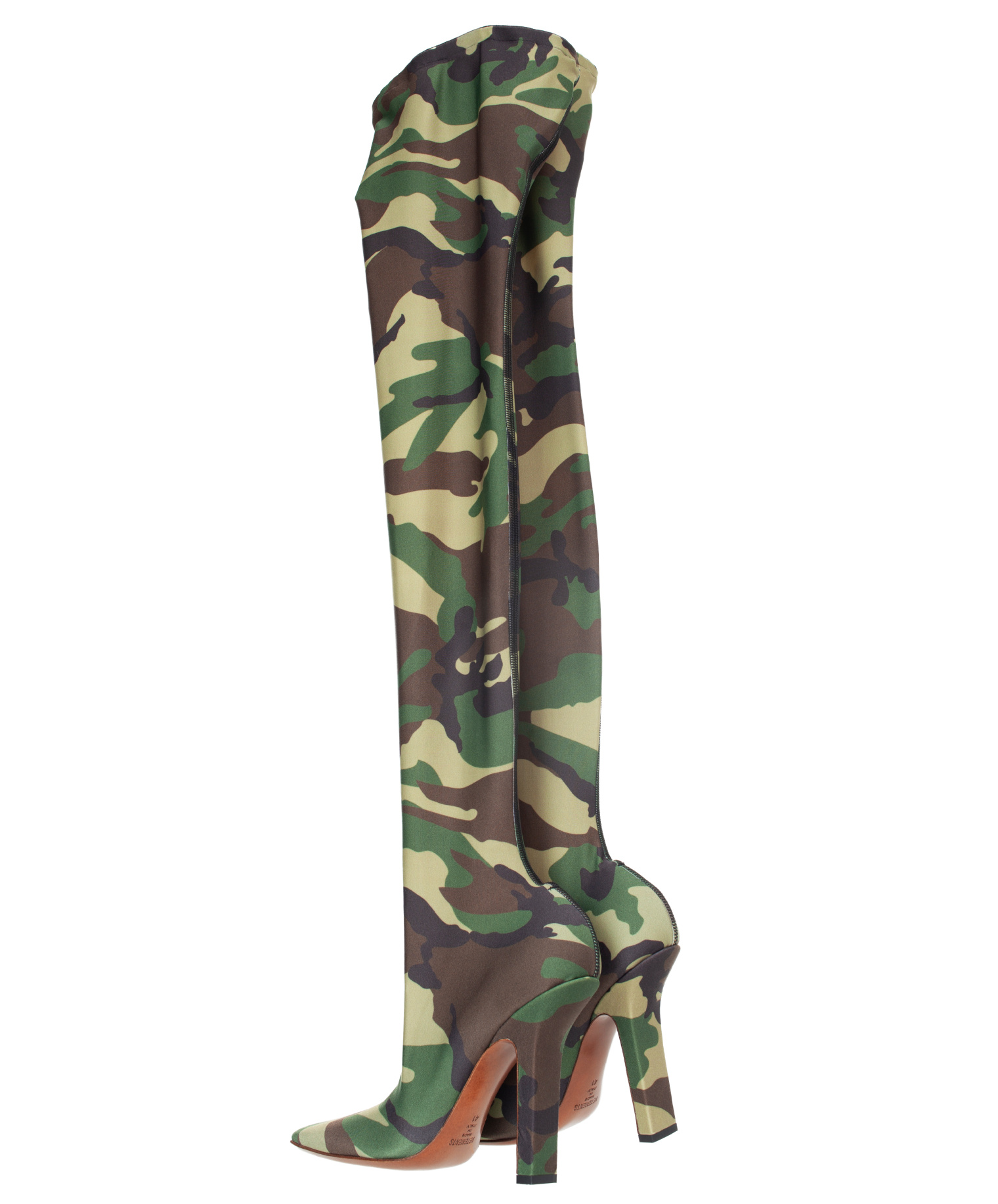 VETEMENTS Camouflage over-the-knee boots