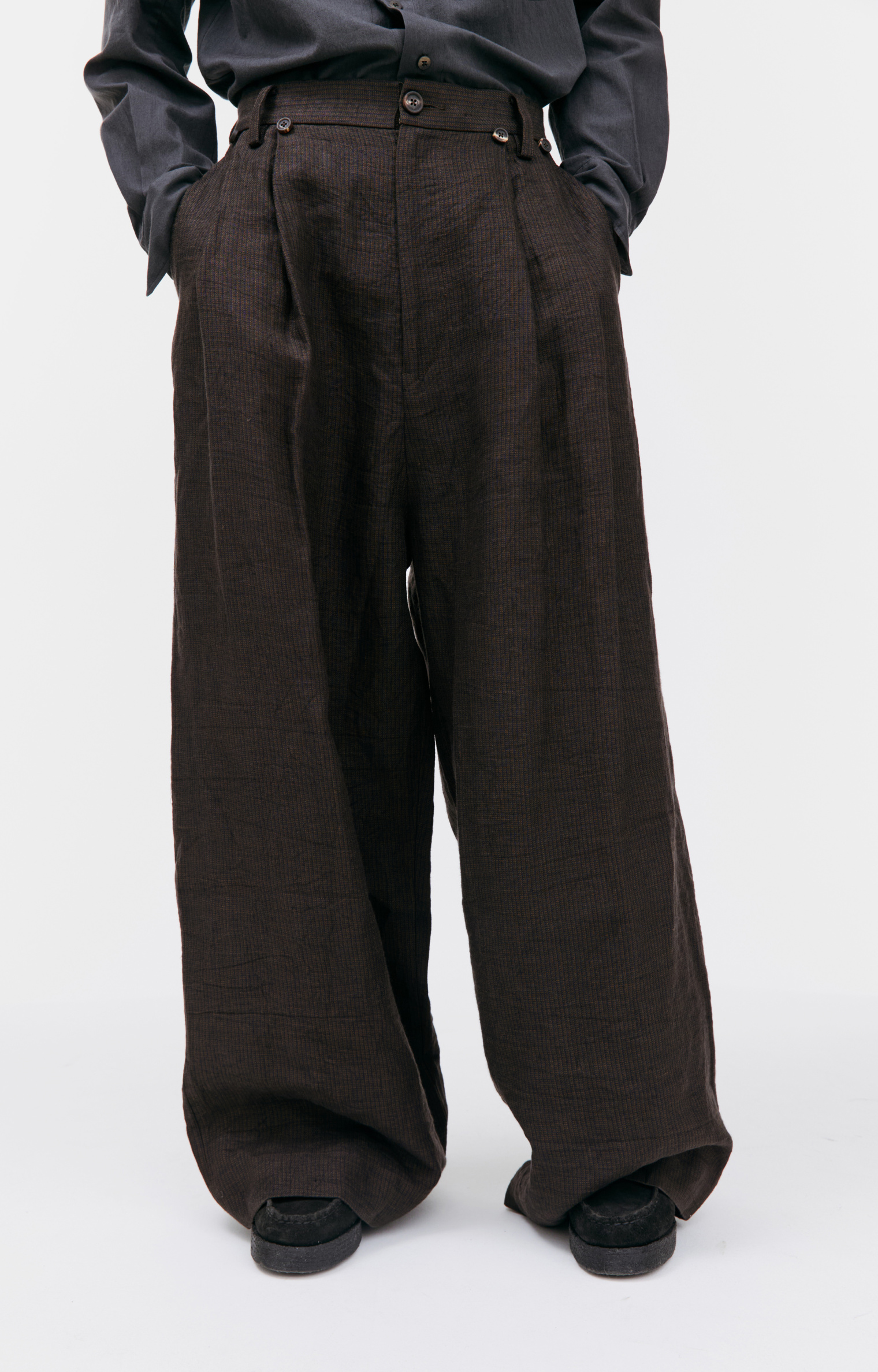 Ziggy Chen Wide striped trousers