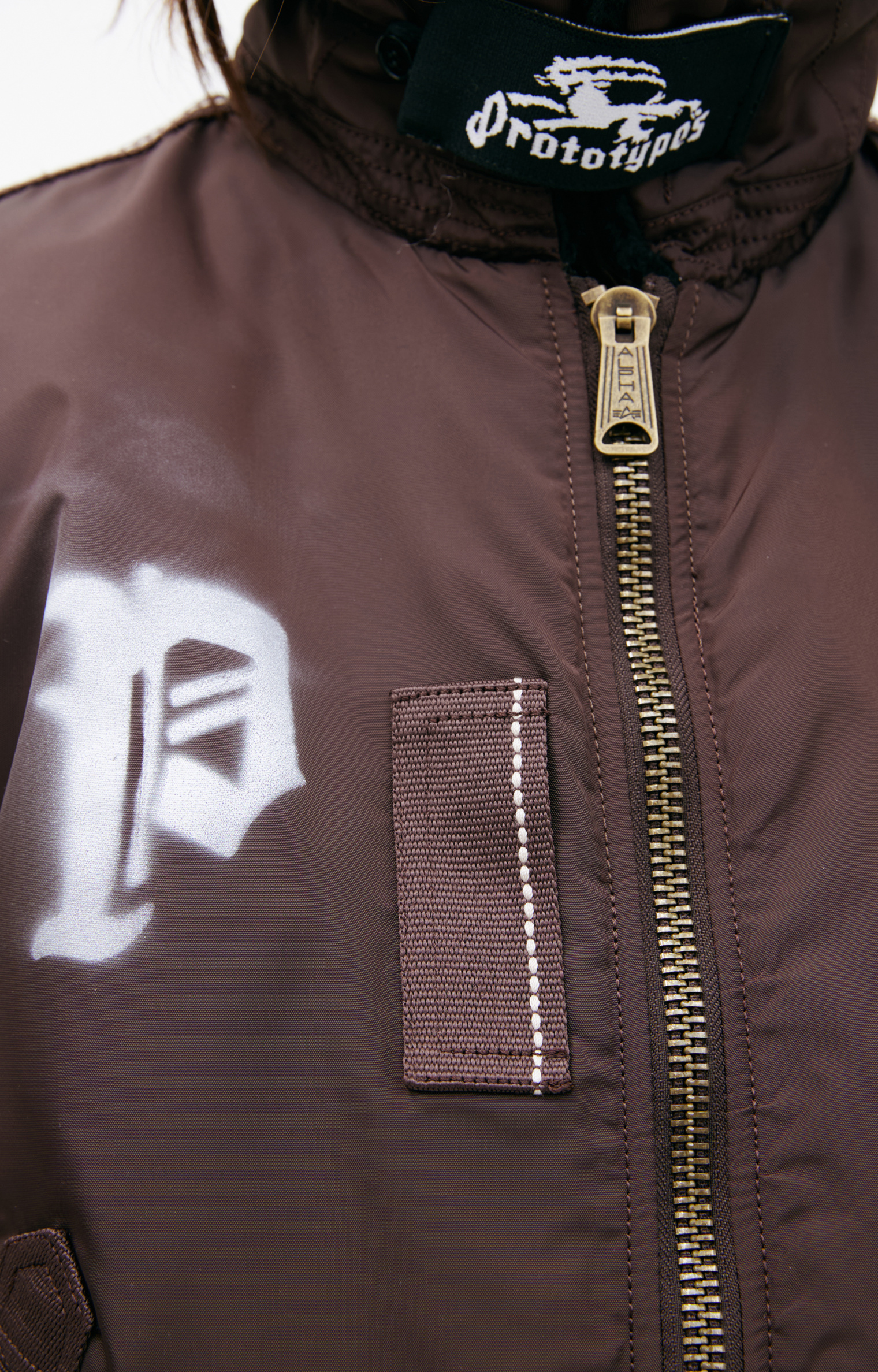 Buy PROTOTYPES women brown x alpha industries bomber for $1,145 online ...