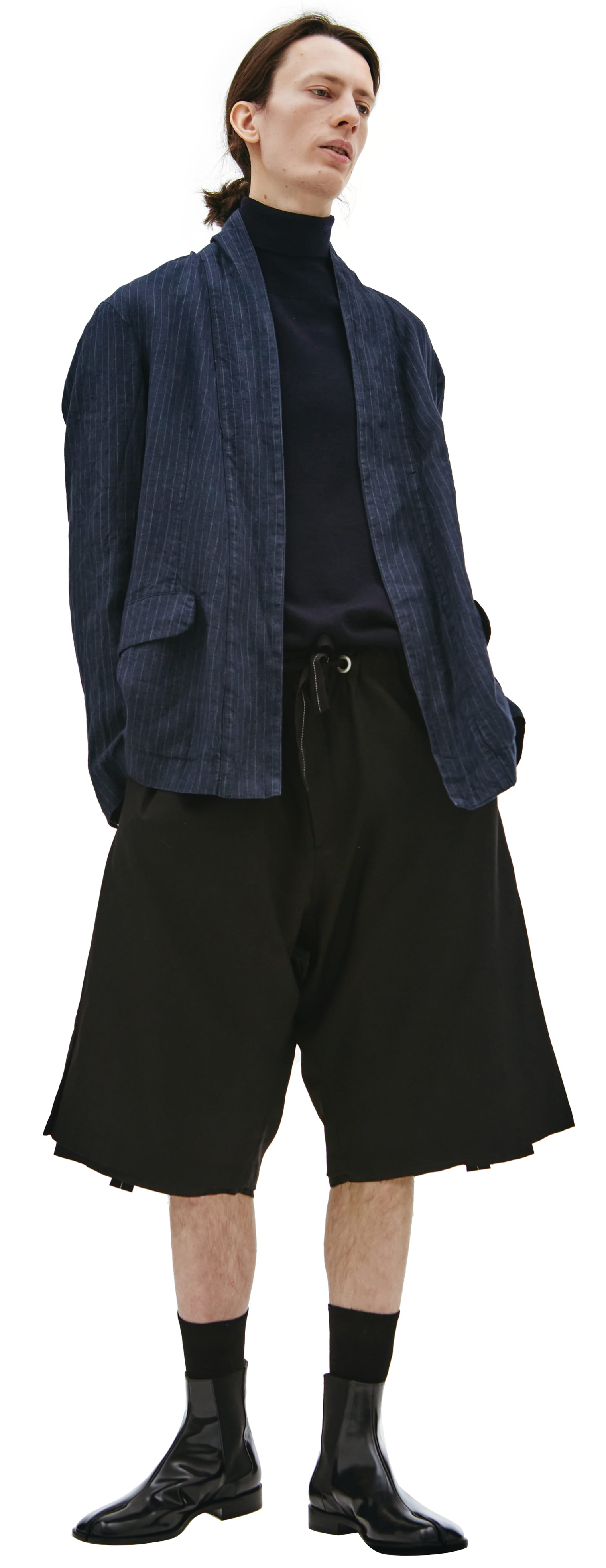 Greg Lauren Ollie Pinstripe linen jacket
