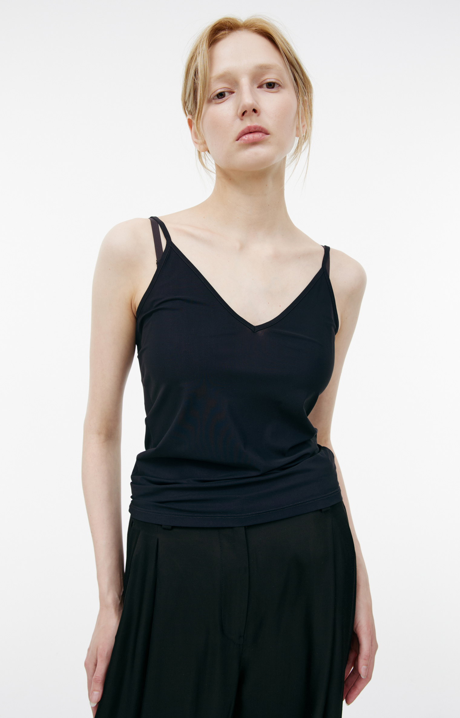 Jil Sander Black V-neck top