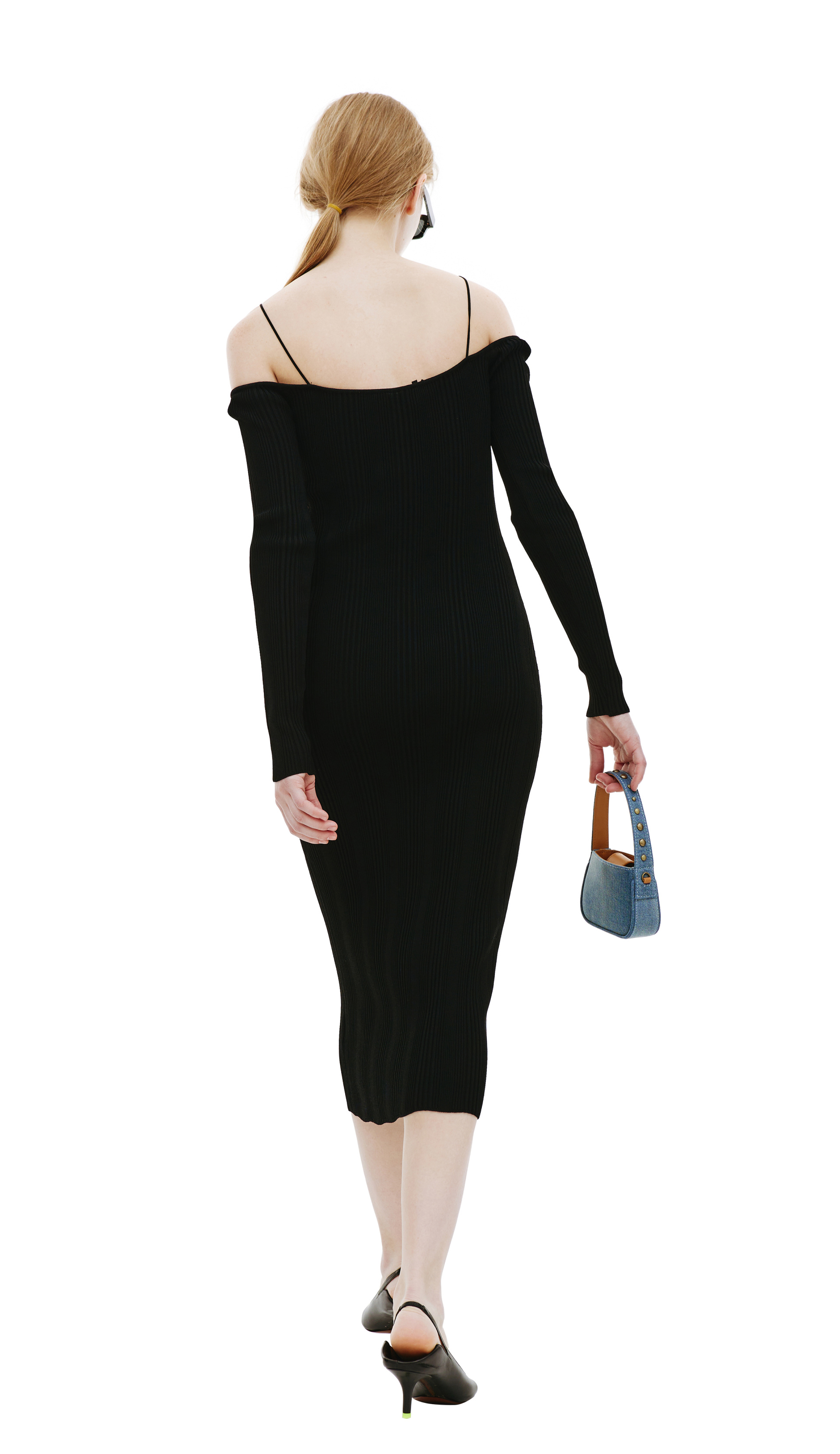 Blumarine Knit dress with lace