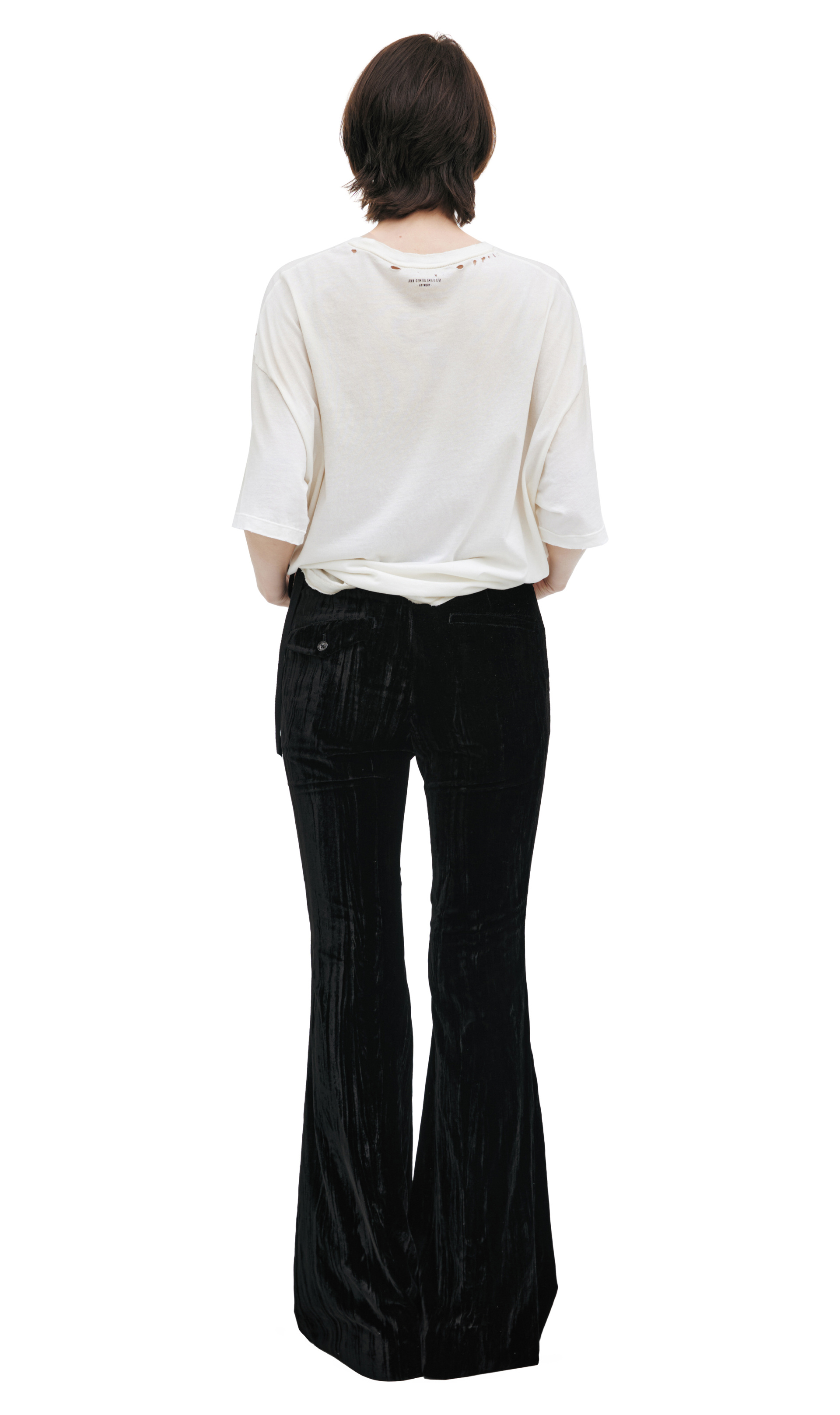 Ann Demeulemeester Velvet trousers with a drawstring waist