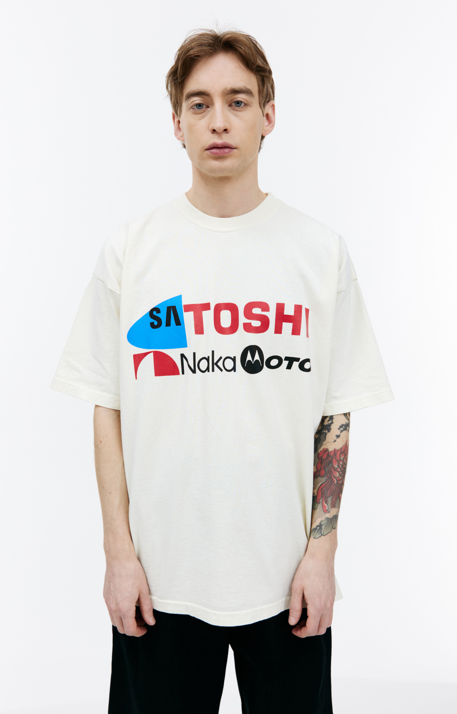 Satoshi Nakamoto Logo printed t-shirt