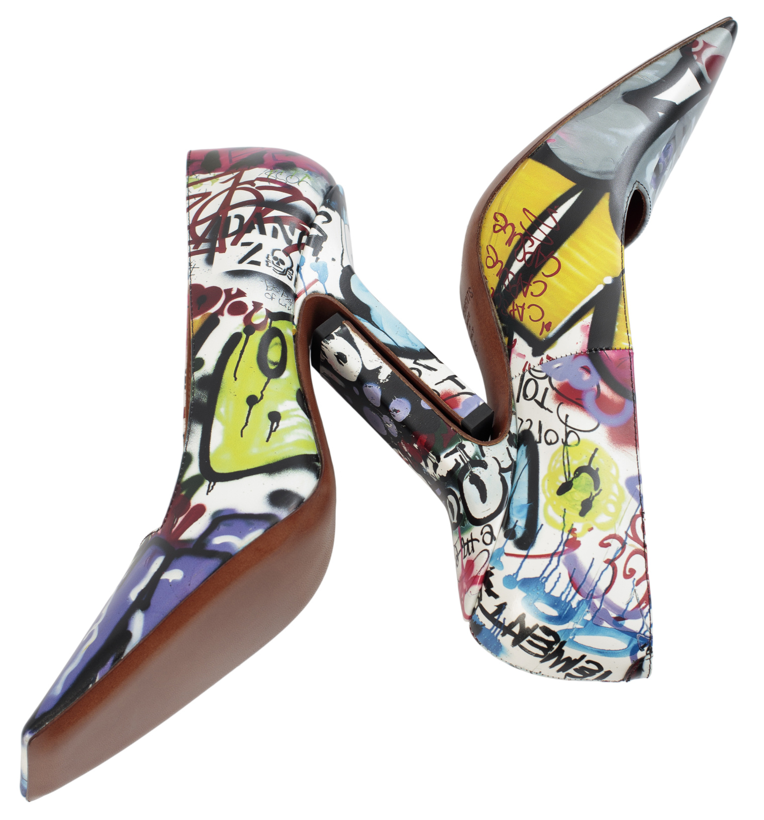 VETEMENTS Multicolor Boomerang Pumps