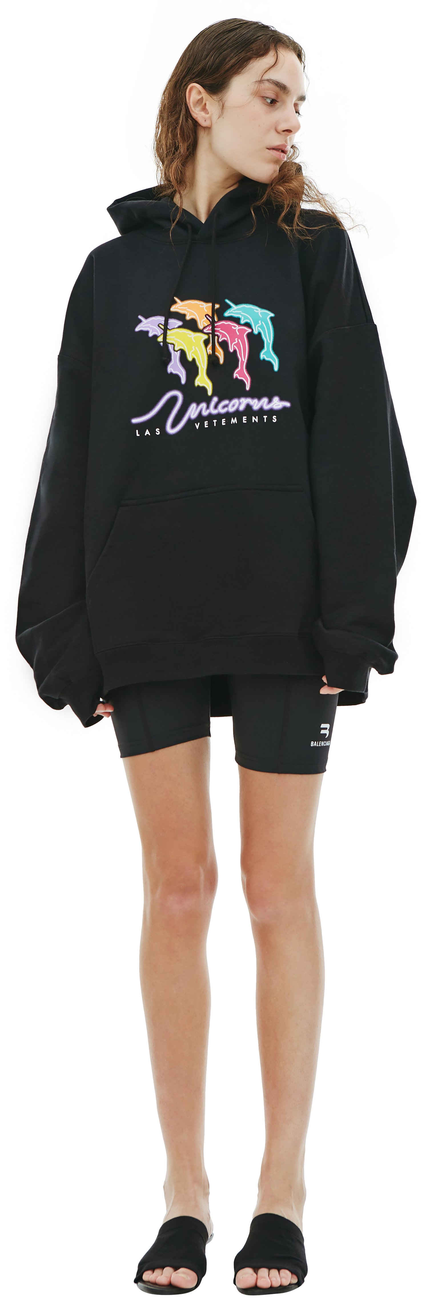 VETEMENTS Оверсайз худи с принтом