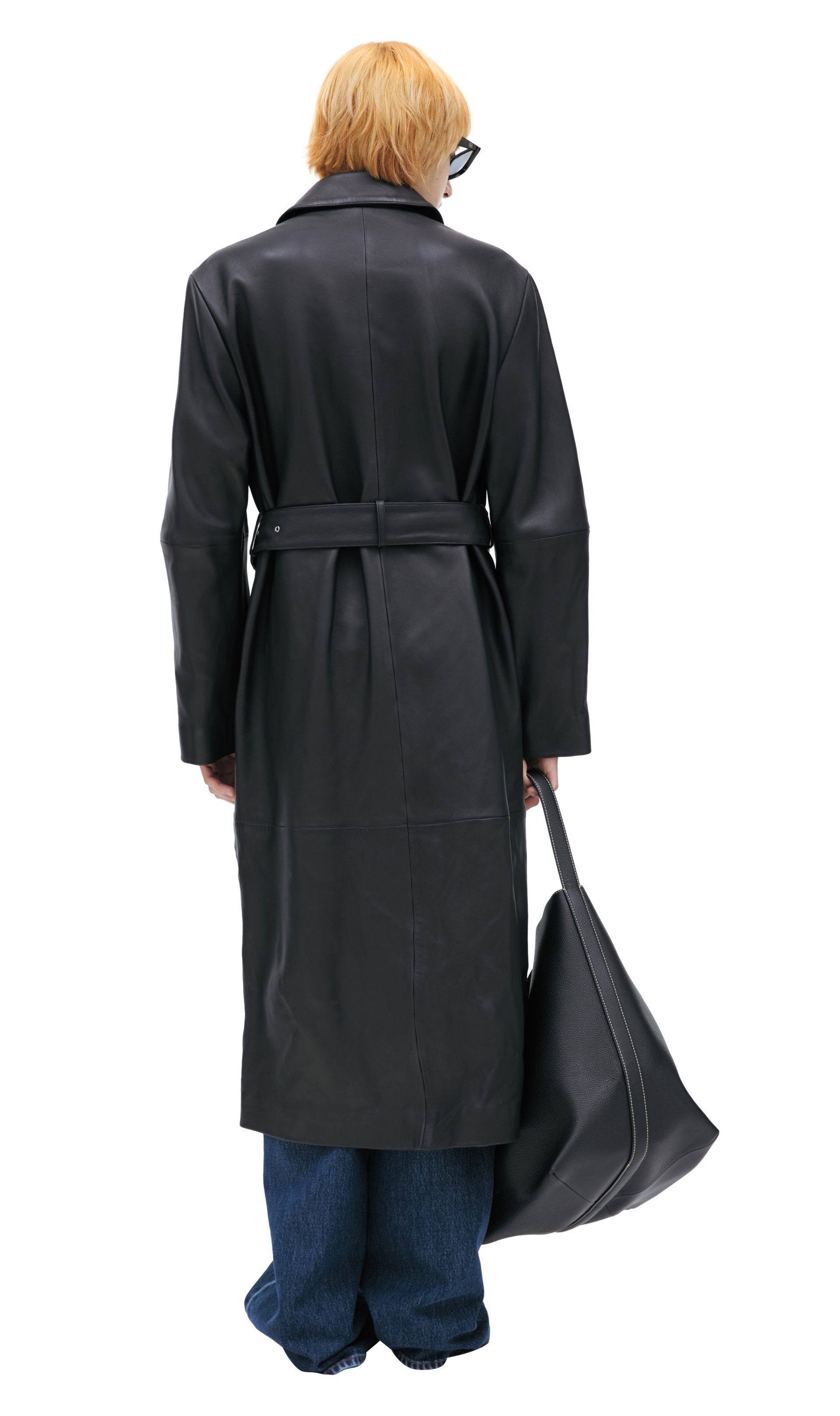TOTEME Black leather raincoat