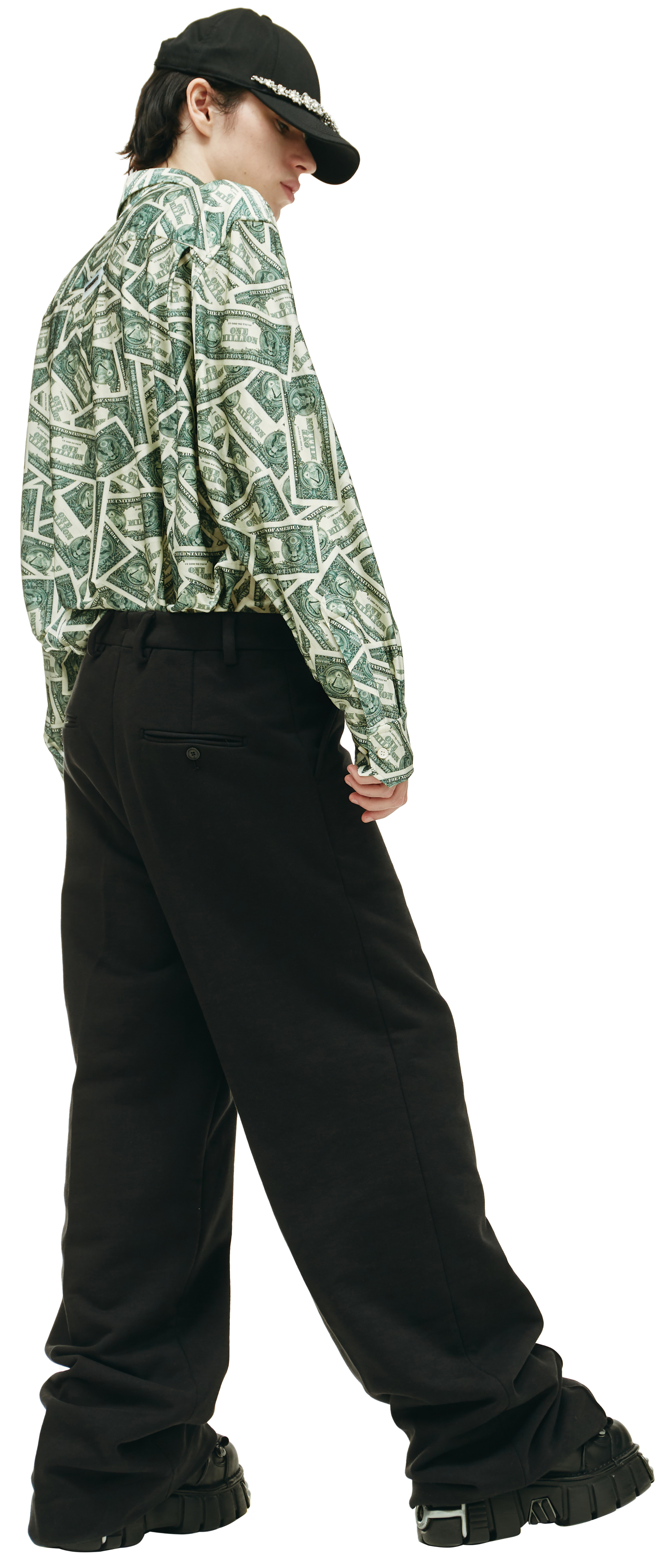 VETEMENTS Black straight-leg trousers