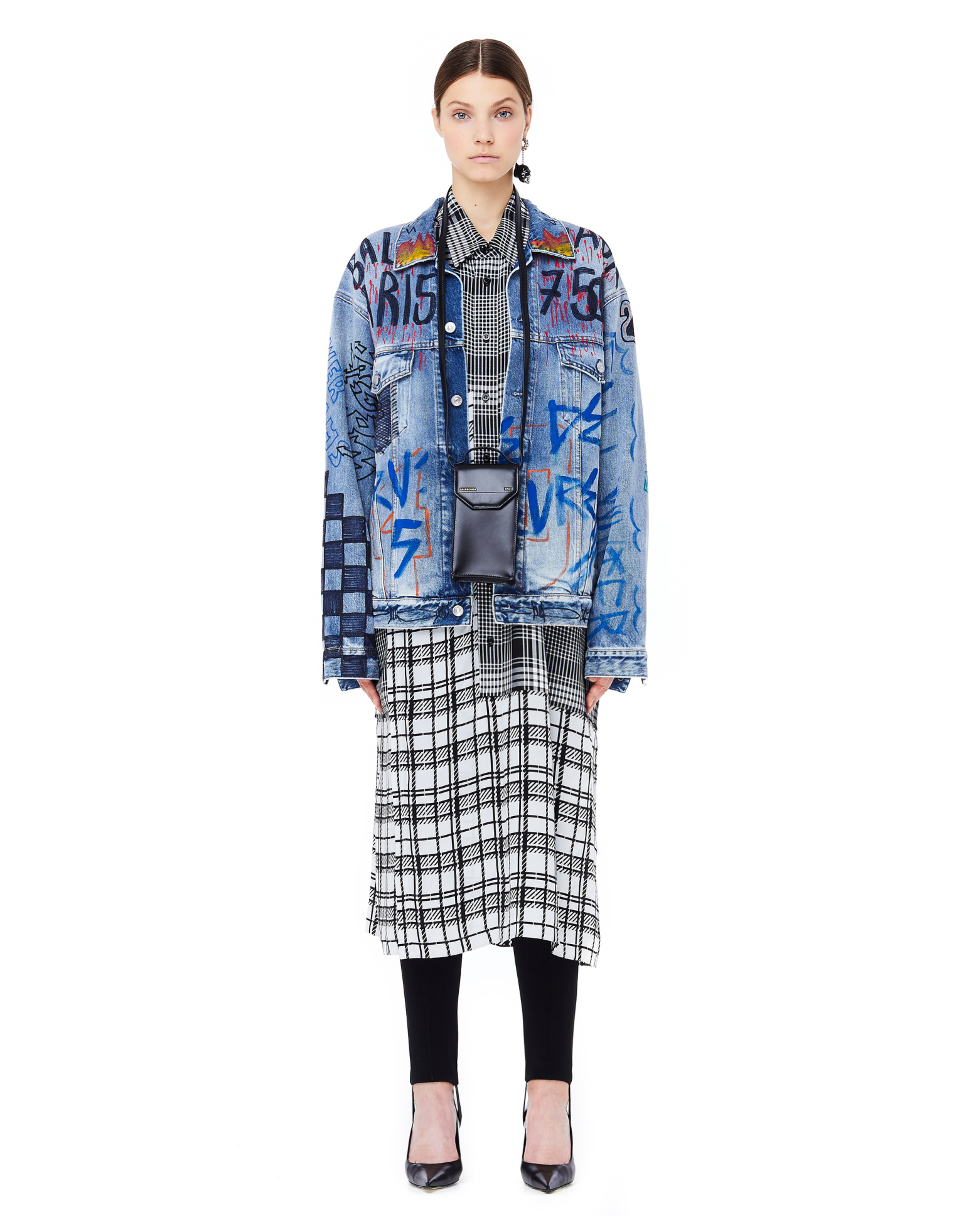 Balenciaga Джинсовая куртка с граффити
