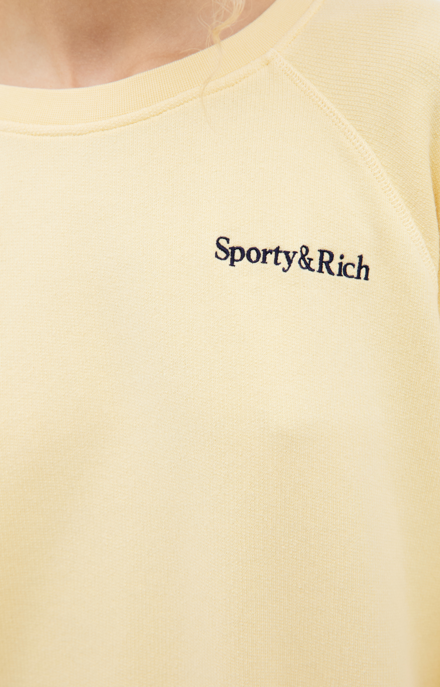 SPORTY & RICH Свитшот с вышитым логотипа