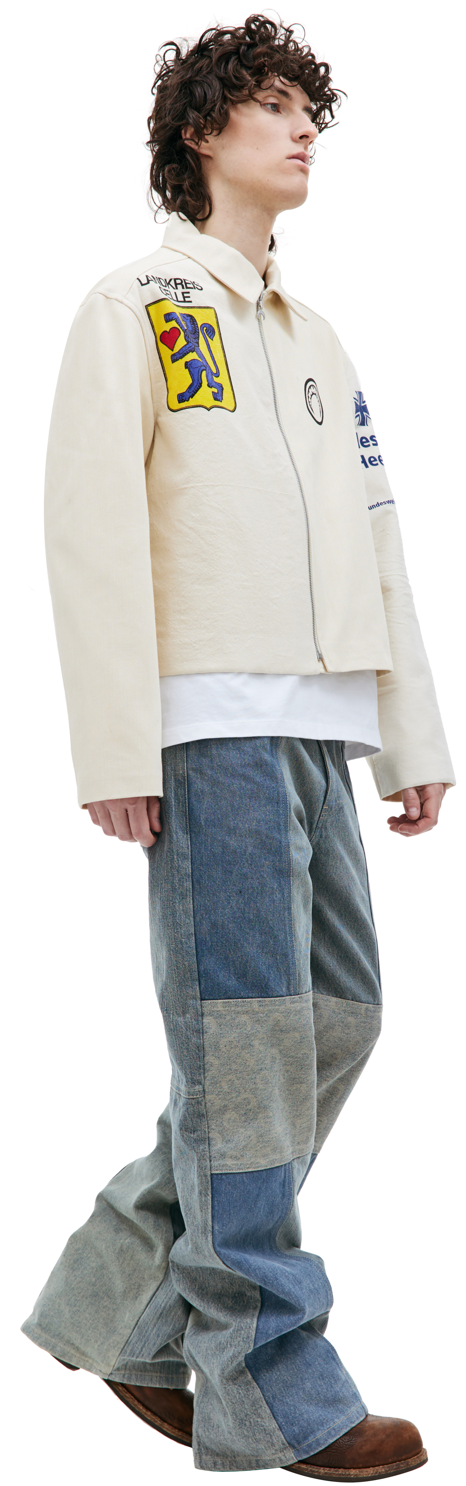 MARINE SERRE Patchwork cotton jacket