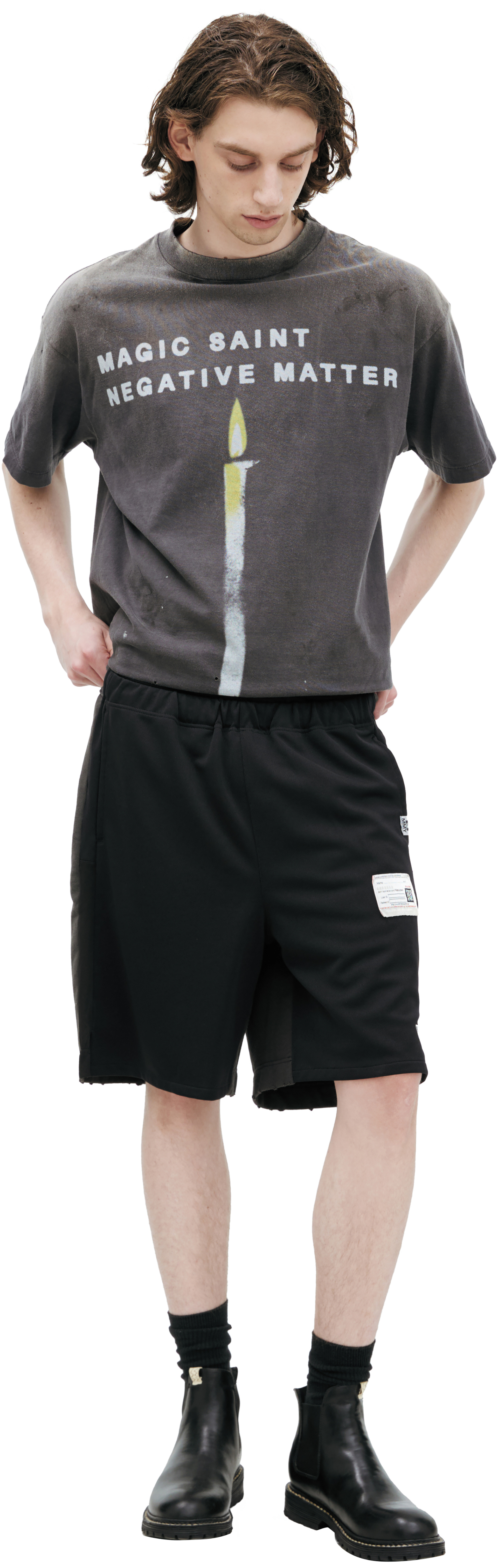 Maison Mihara Yasuhiro Комбинированные шорты из хлопка