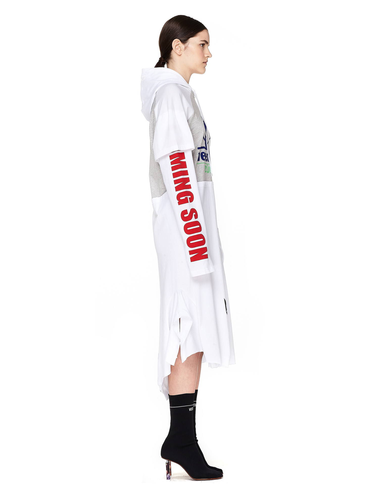 VETEMENTS Платье из хлопка с длинным рукавом