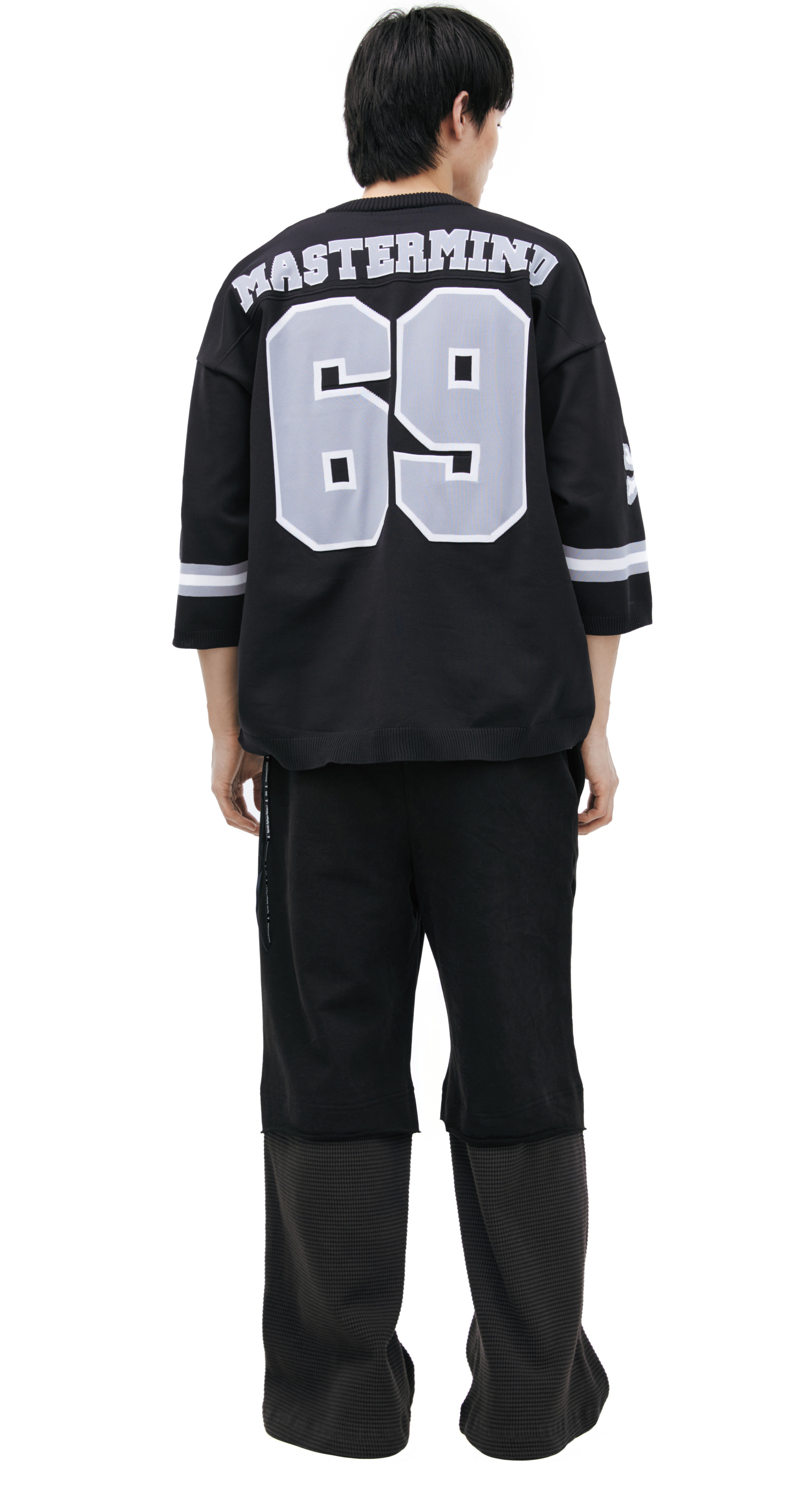 Buy Mastermind WORLD men black sweatshirt jersey for $930 online