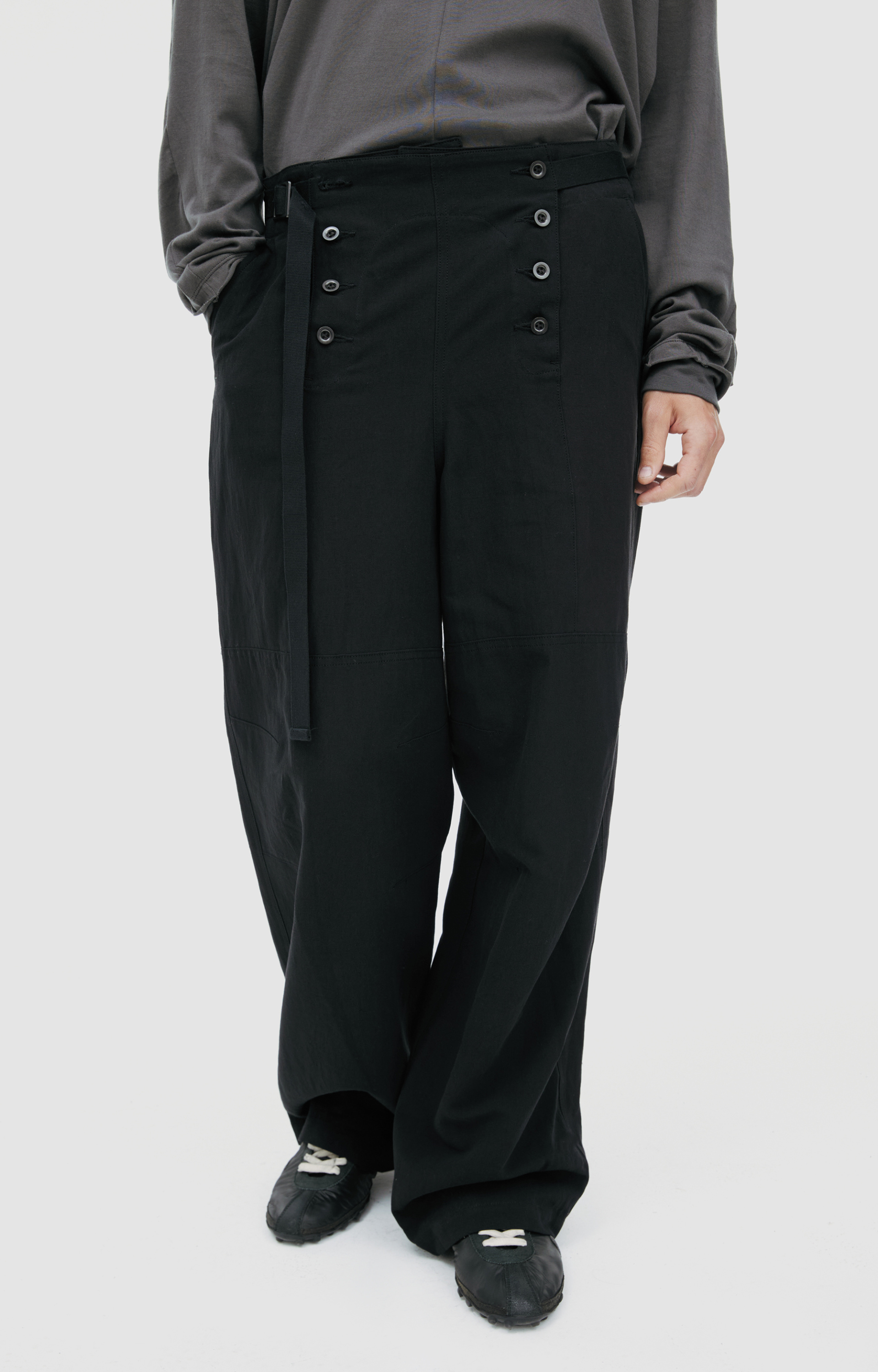 The Viridi-Anne Trousers with a fold down flap