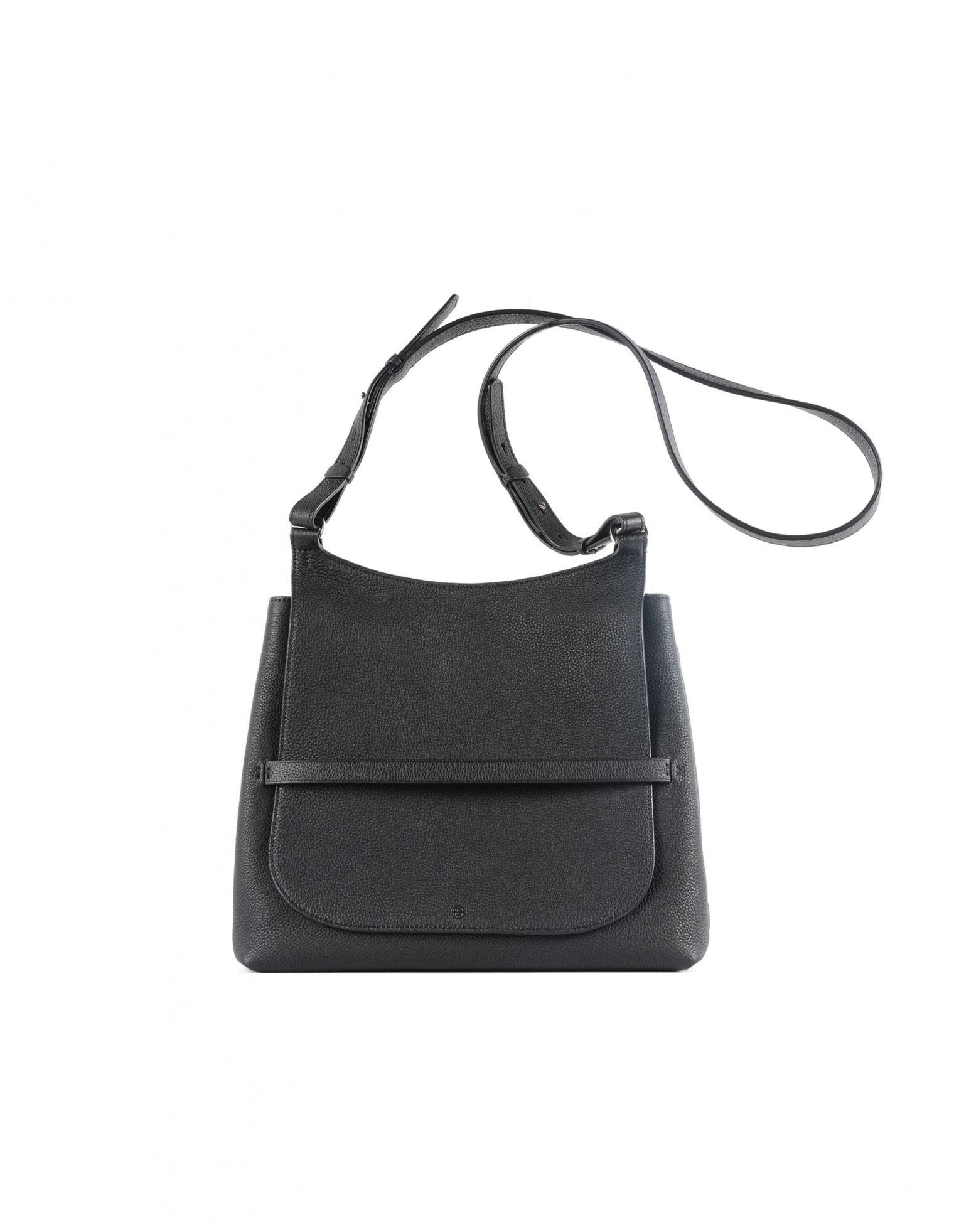 The Row Sideby Black Leather Shoulder Bag