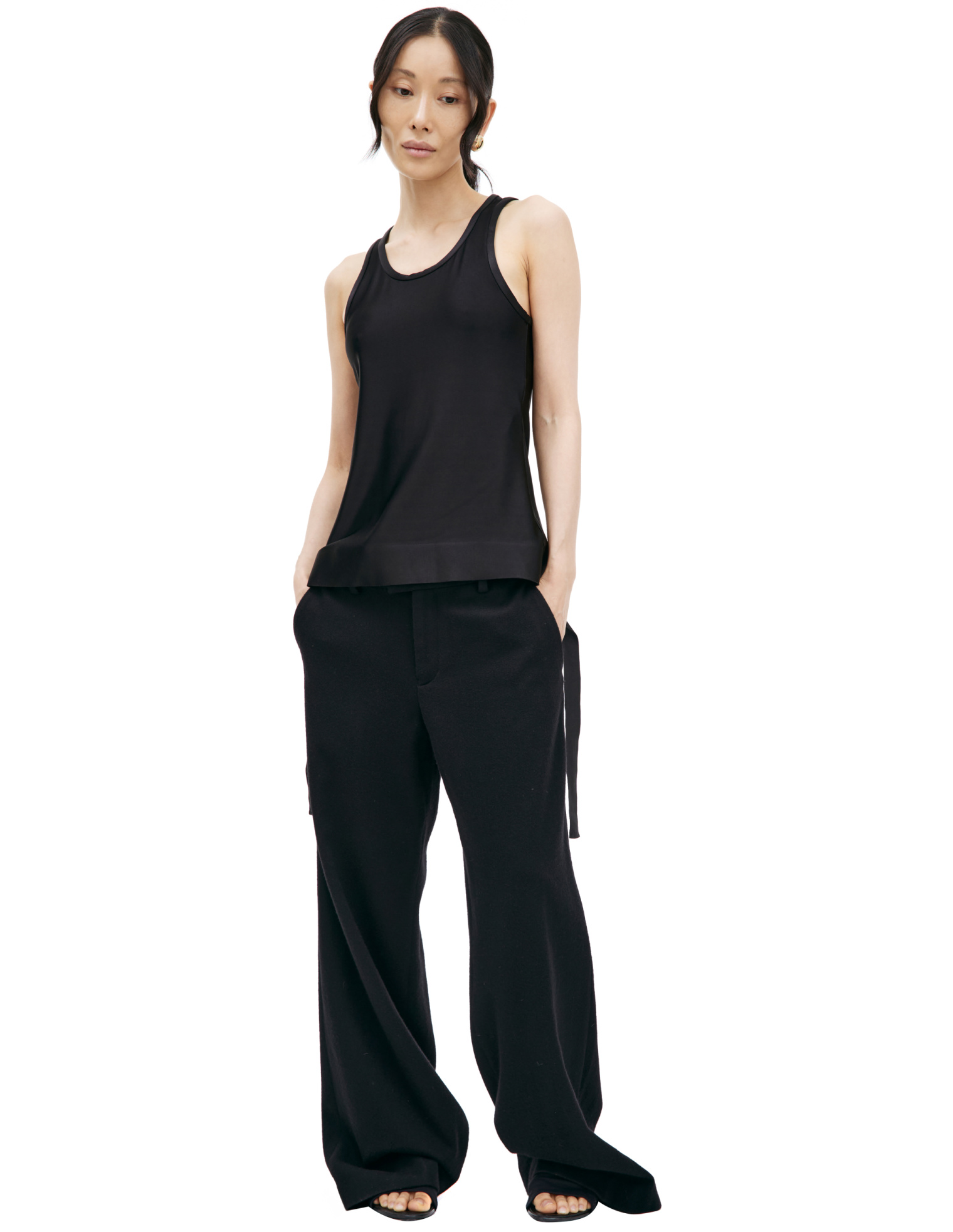 Jil Sander Black sleeveless top