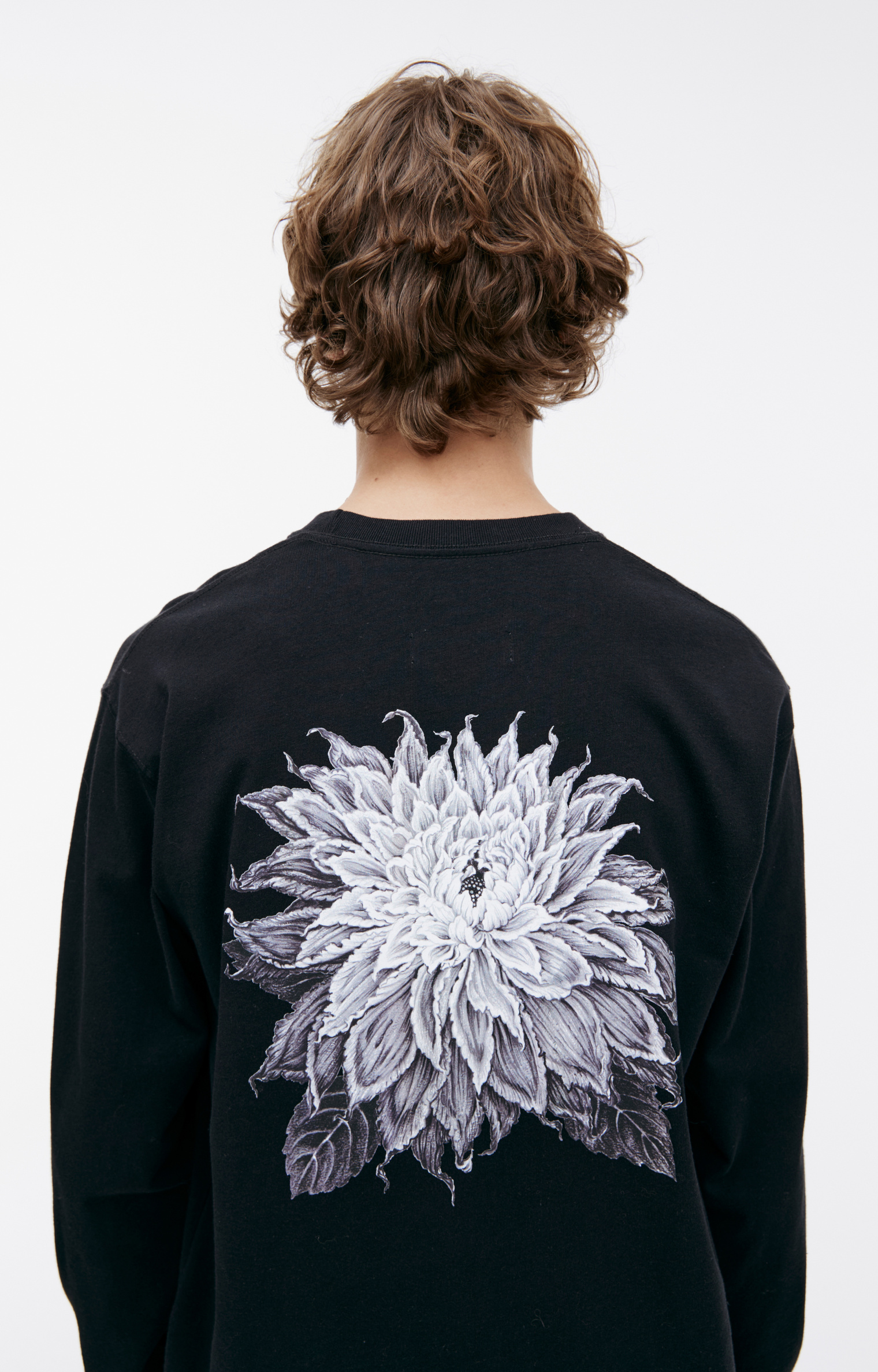 Yohji Yamamoto Black Printed Longsleeve