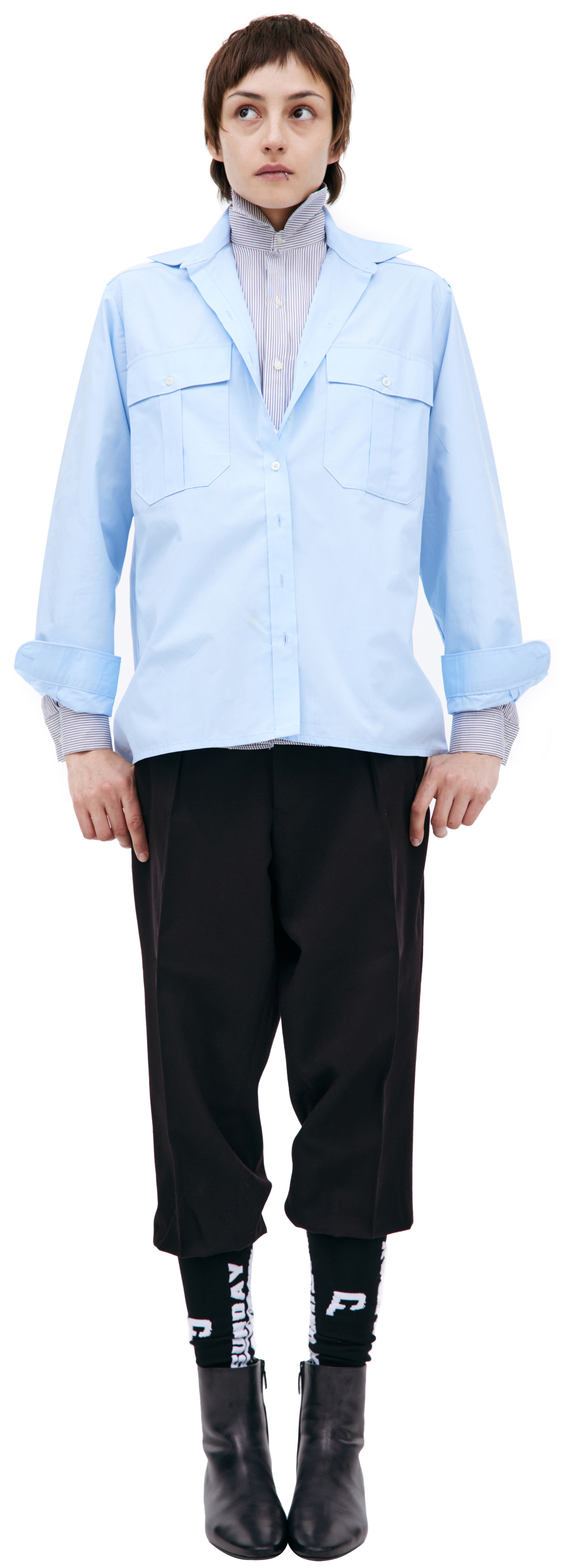 PROTOTYPES Two-way striped shirt