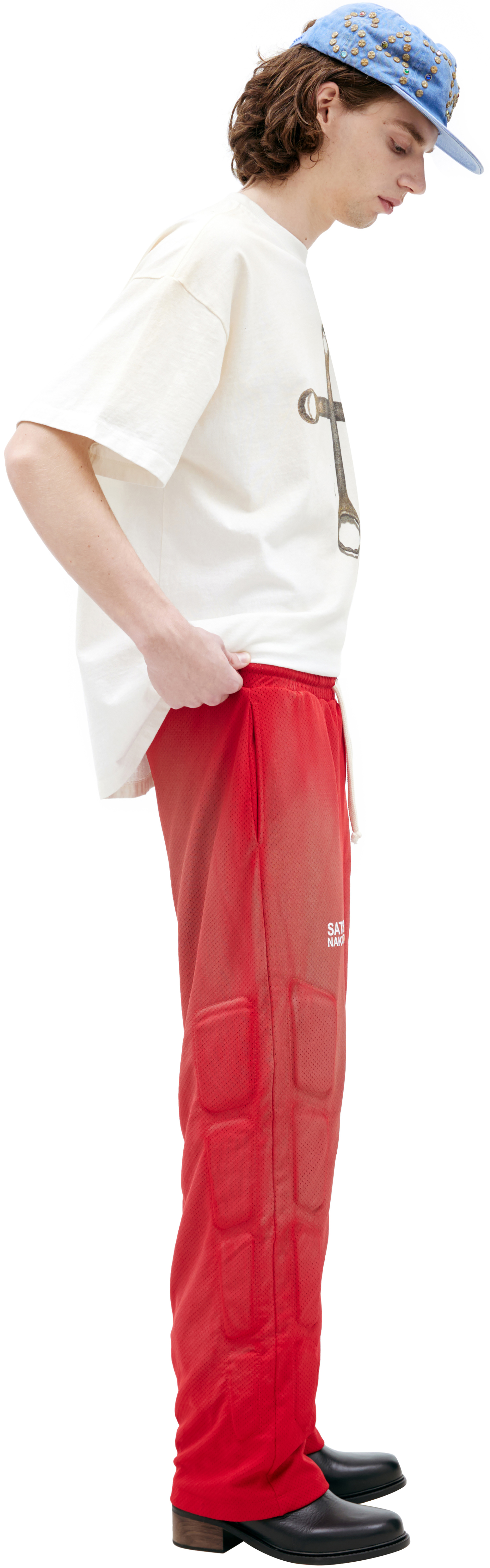 Satoshi Nakamoto Trousers with embroidered logo