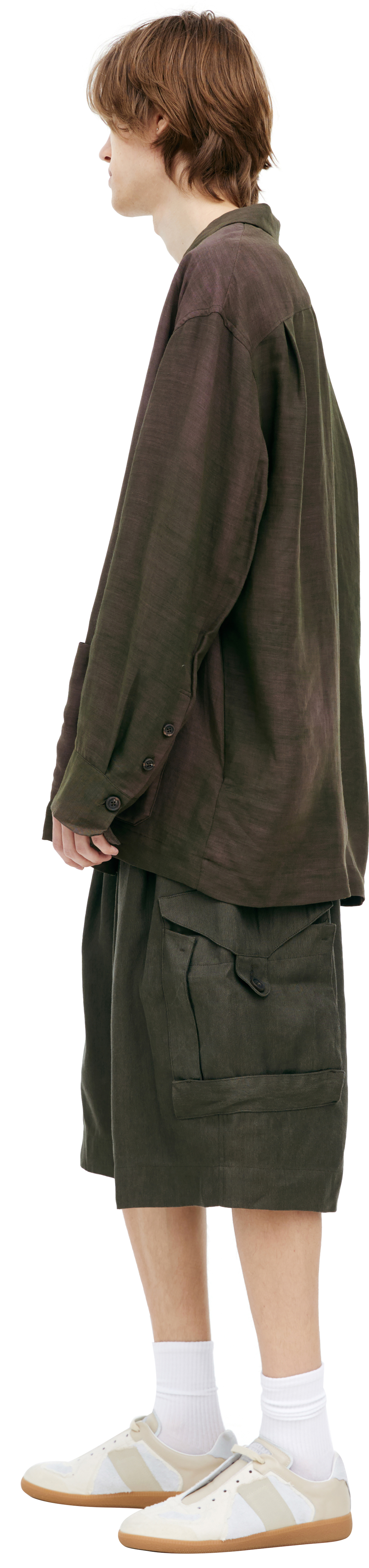 Ziggy Chen Combination button down shirt