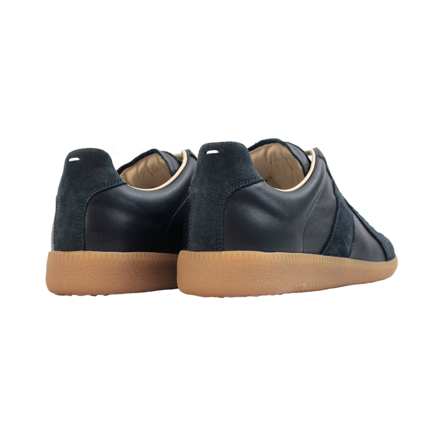 Maison Margiela Navy Leather Tabi Sneakers