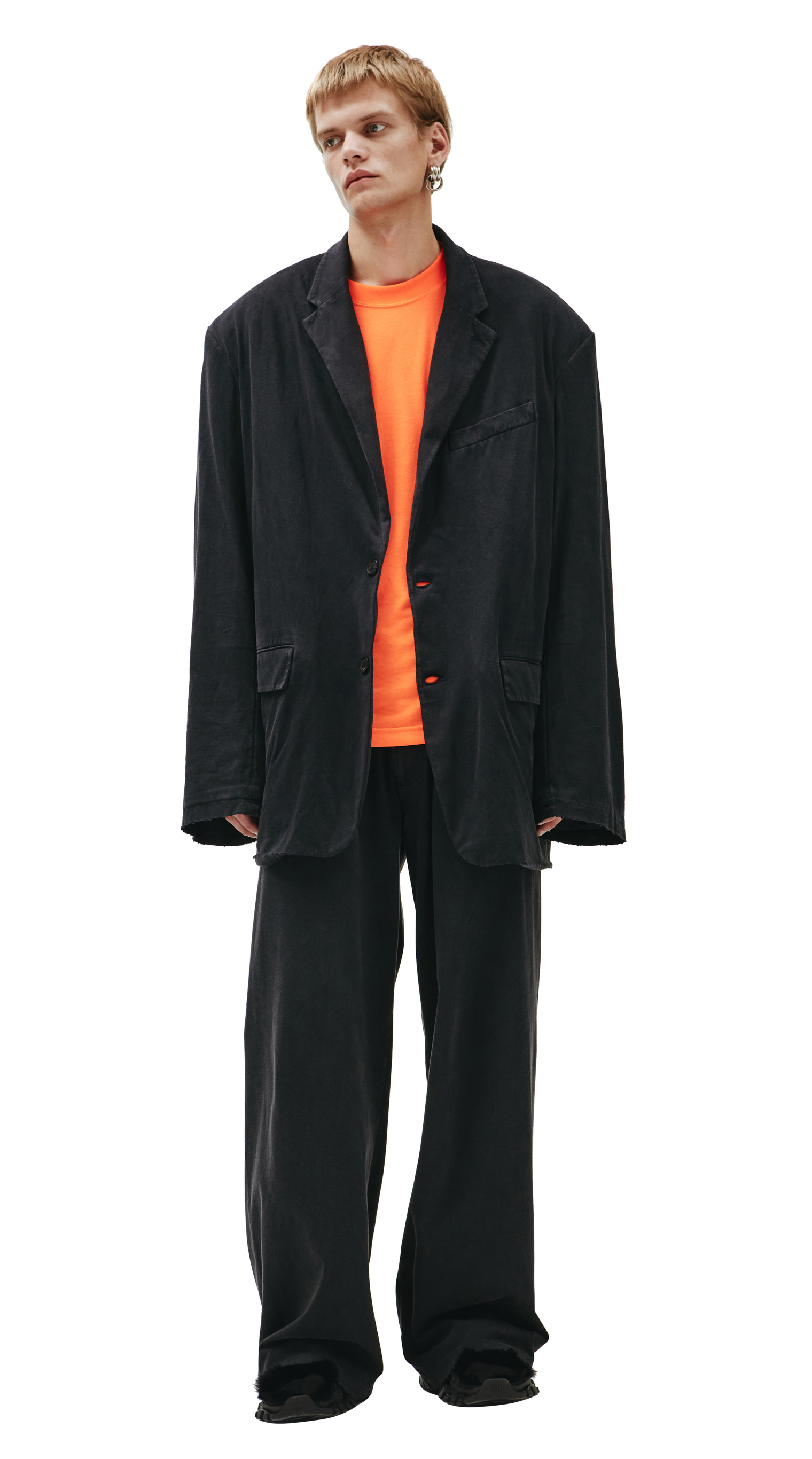 ジャケット BALENCIAGA BLACK COTTON OVERSIZE JACKET Buy Balenciaga men black cotton oversize jacket for $2,120