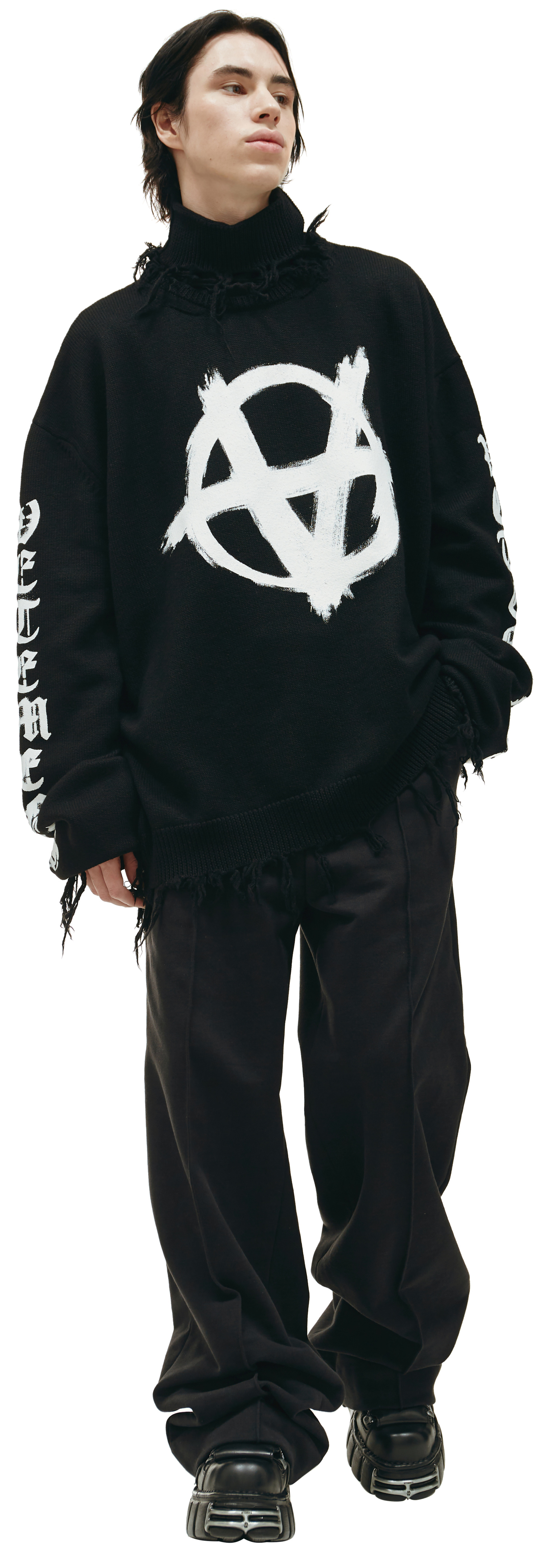 VETEMENTS Destroyed Anarchy sweater