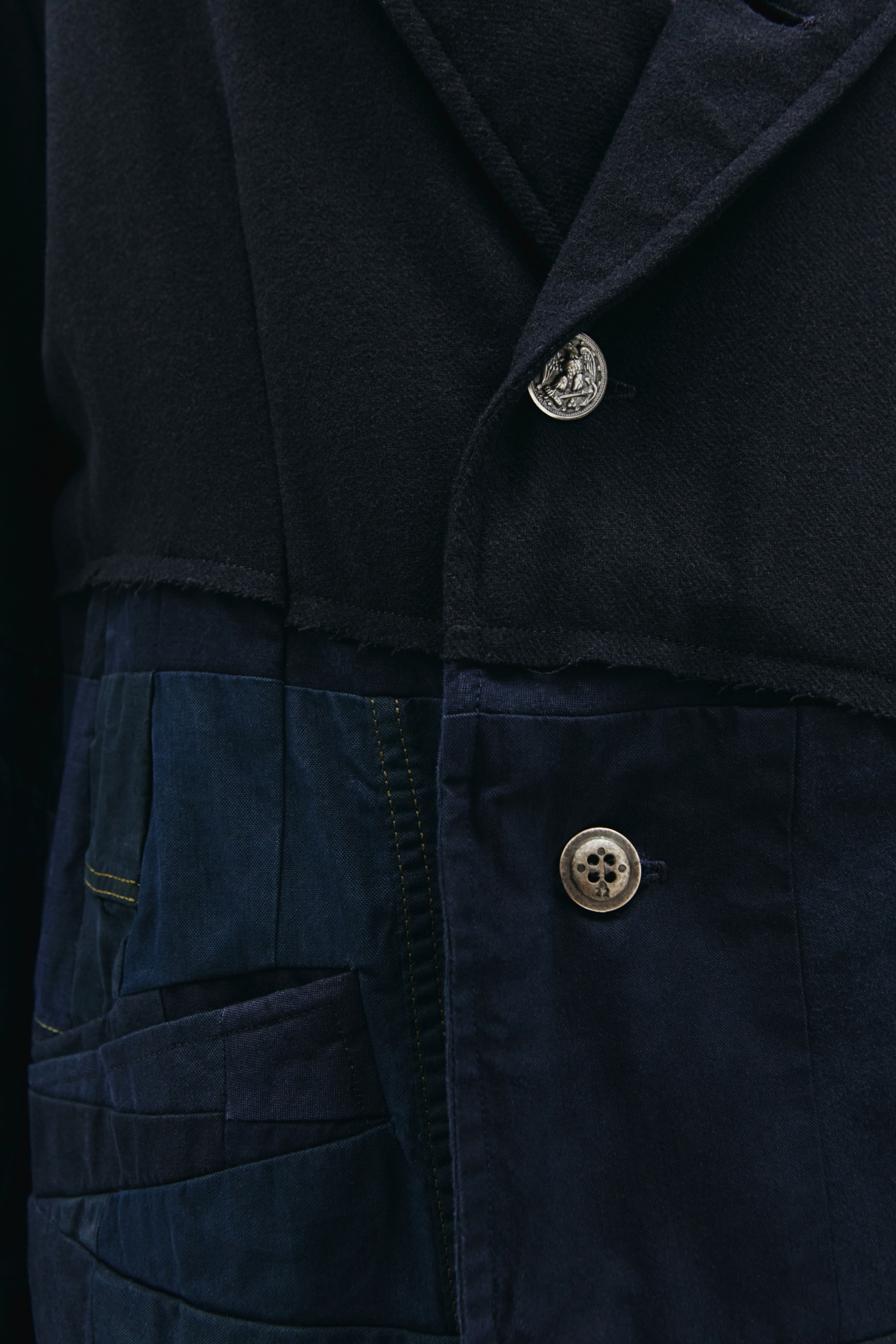 Greg Lauren Combination jacket with different buttons