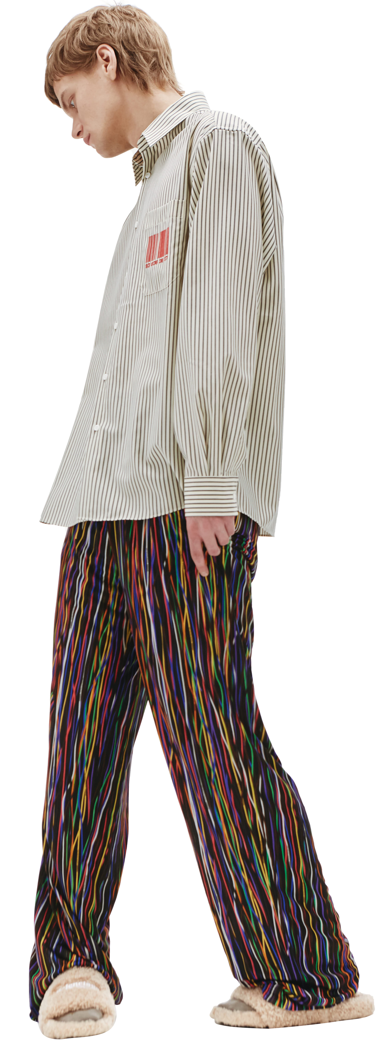 VTMNTS Striped barcode shirt