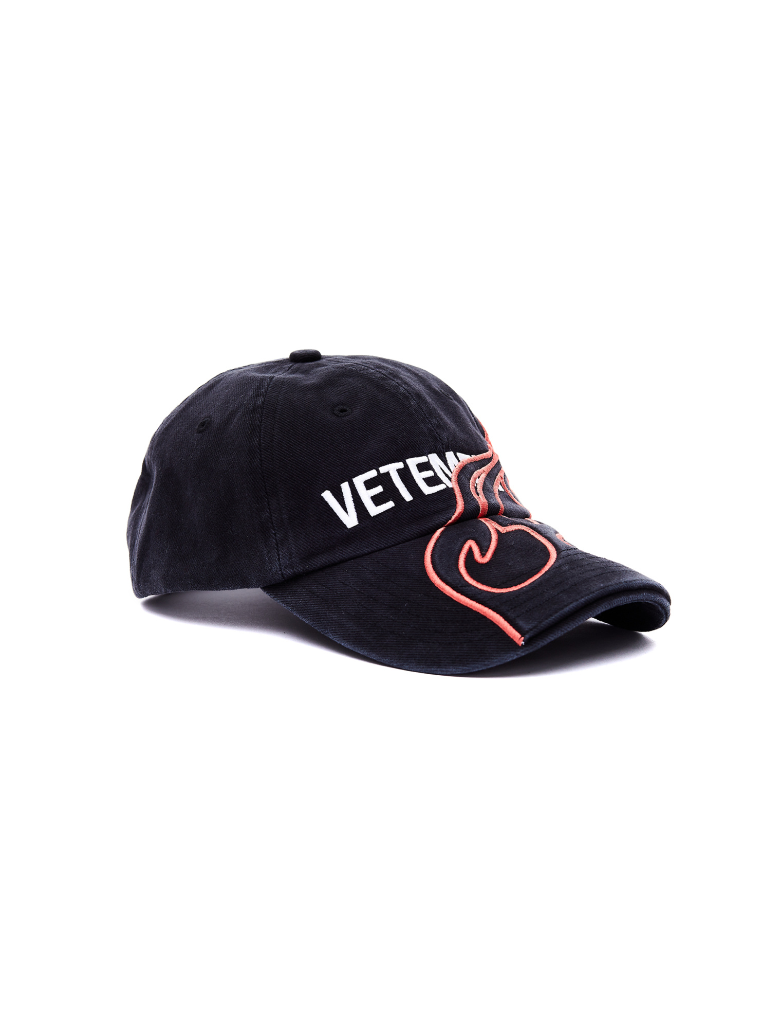 VETEMENTS Хлопковая кепка с логотипом и пламенем