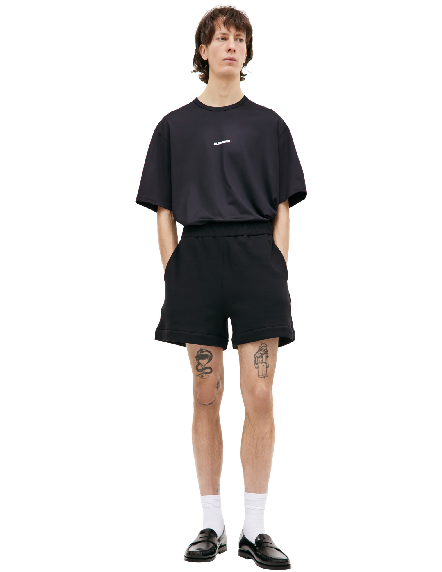 Jil Sander Black drawstring shorts