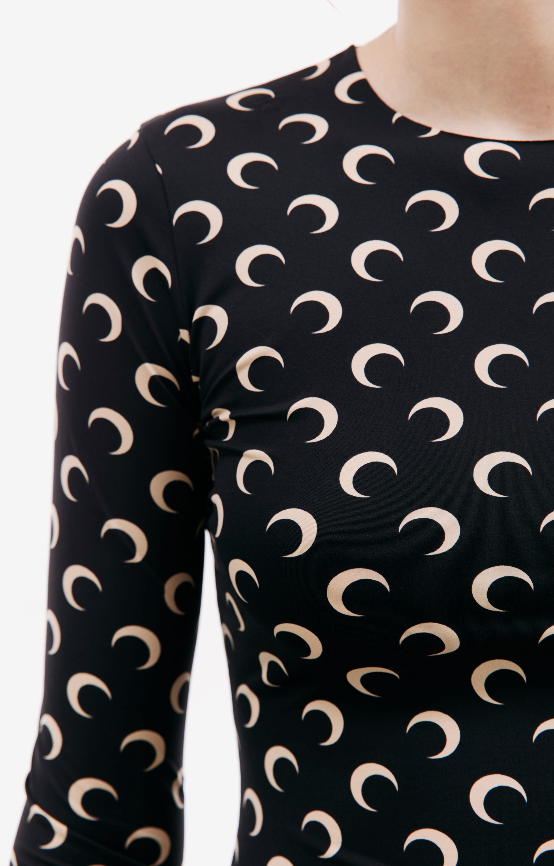 MARINE SERRE All over logo Moon longsleeve
