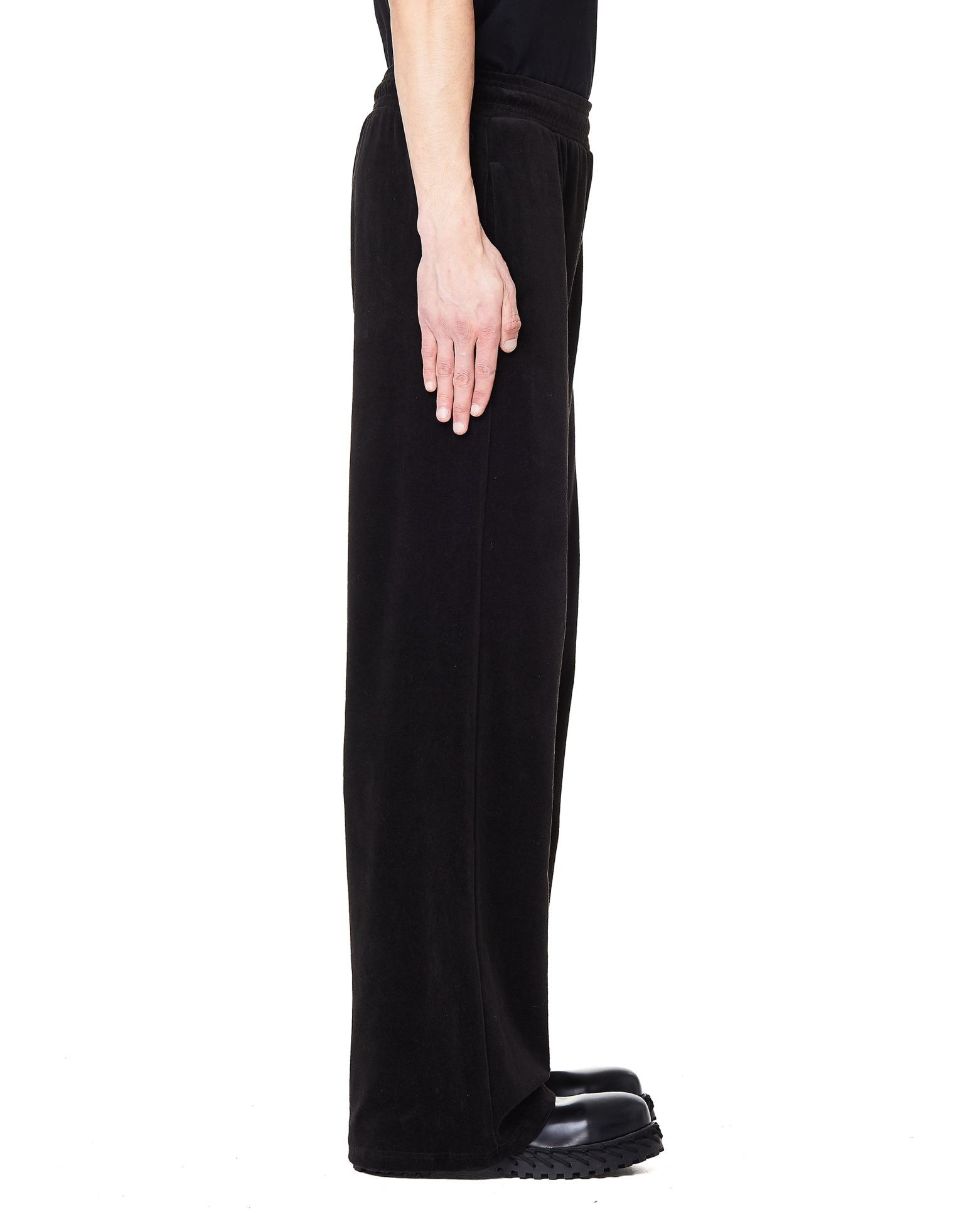 Vojettes Black & Blue Embroidered Velvet Trousers