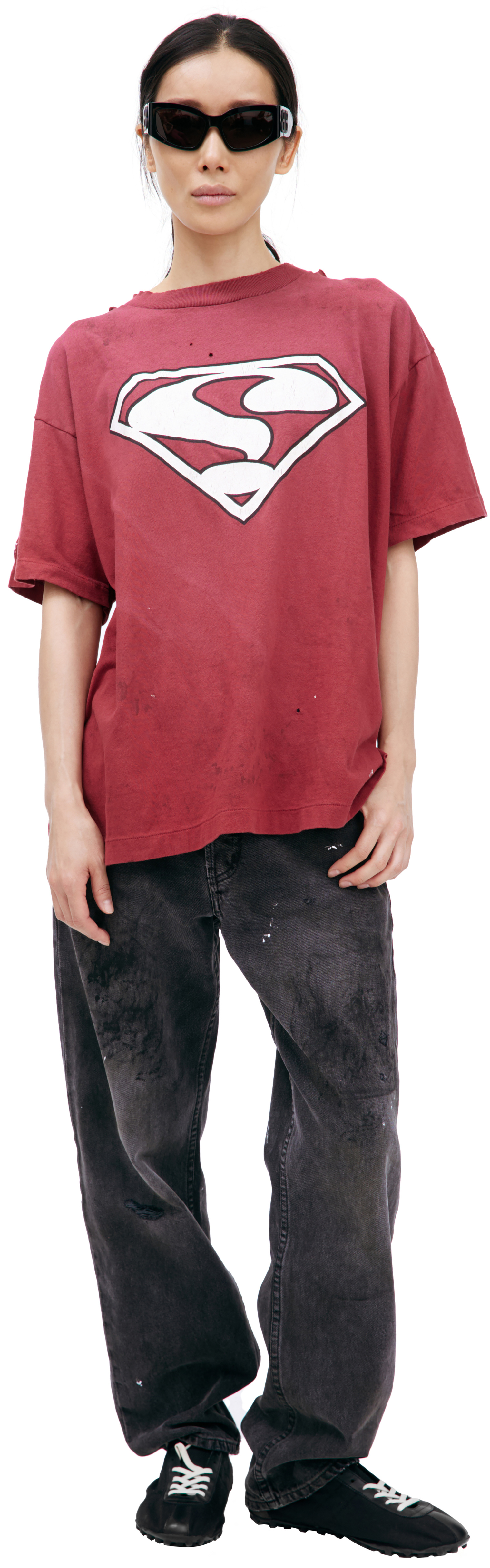 Saint Mxxxxxx T-shirt with a ripped effect